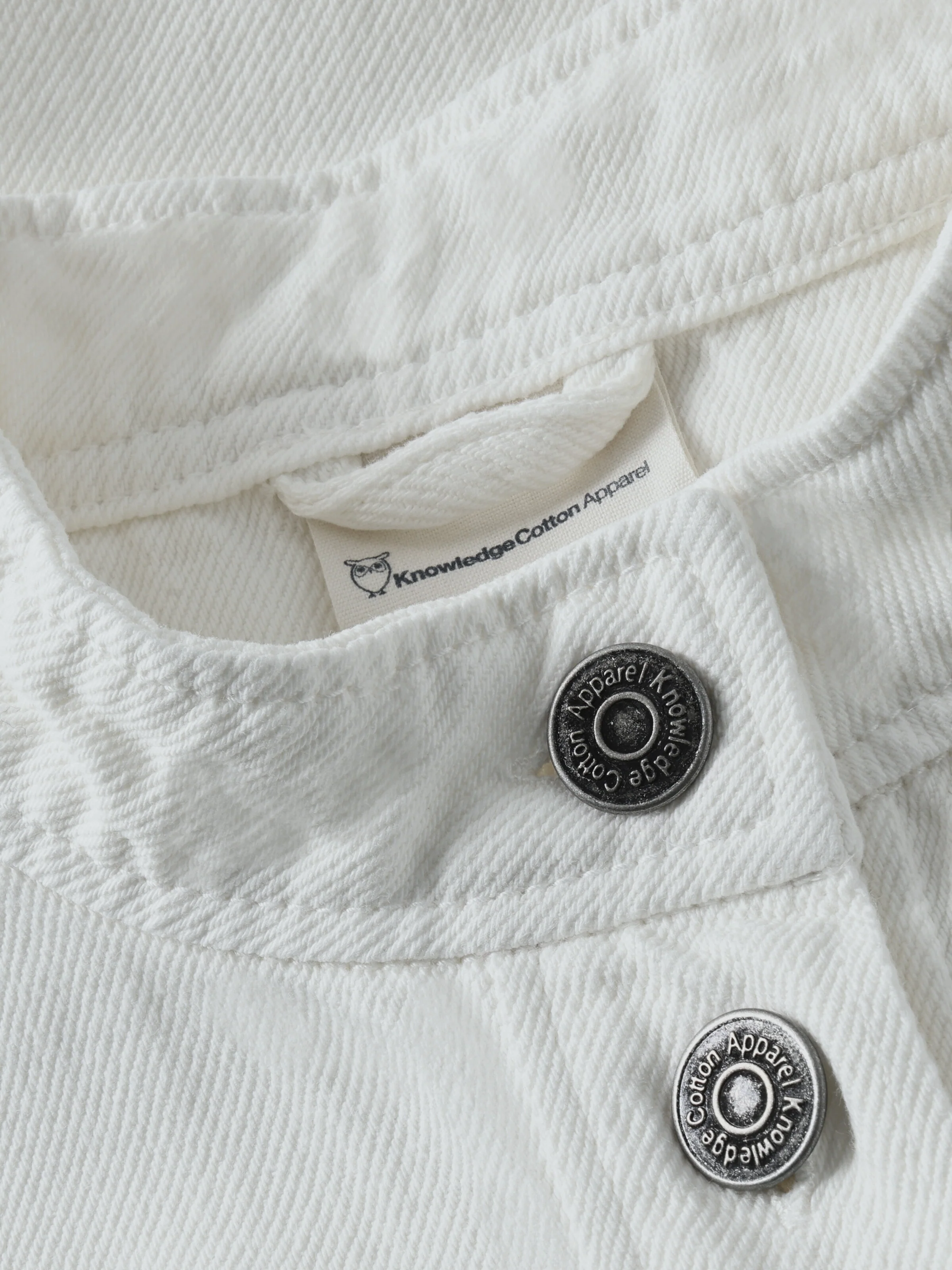 Organic Cotton Twill Overshirt GOTS - Egret - Image 3