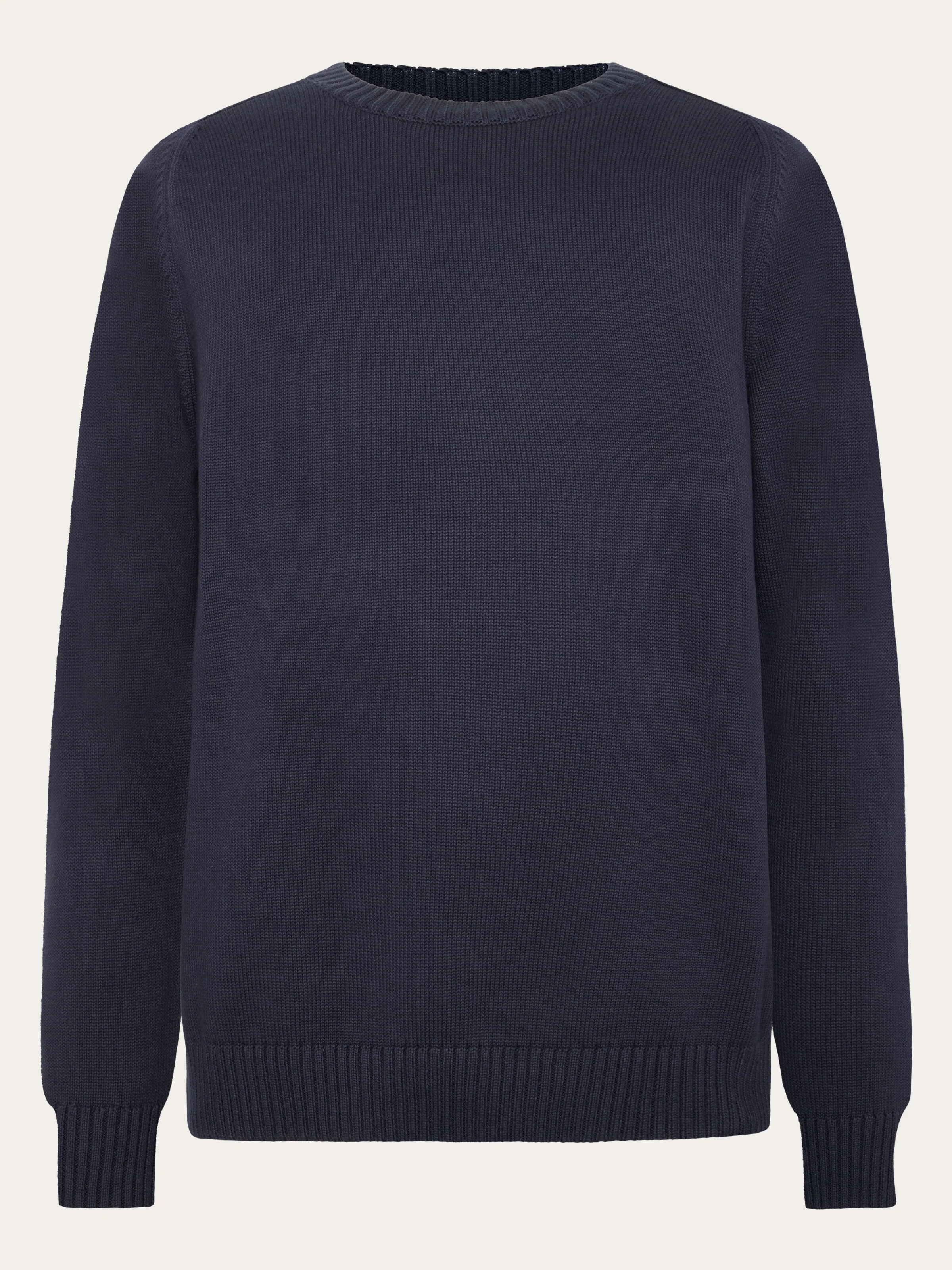 Plain knitted crew neck - Night Sky