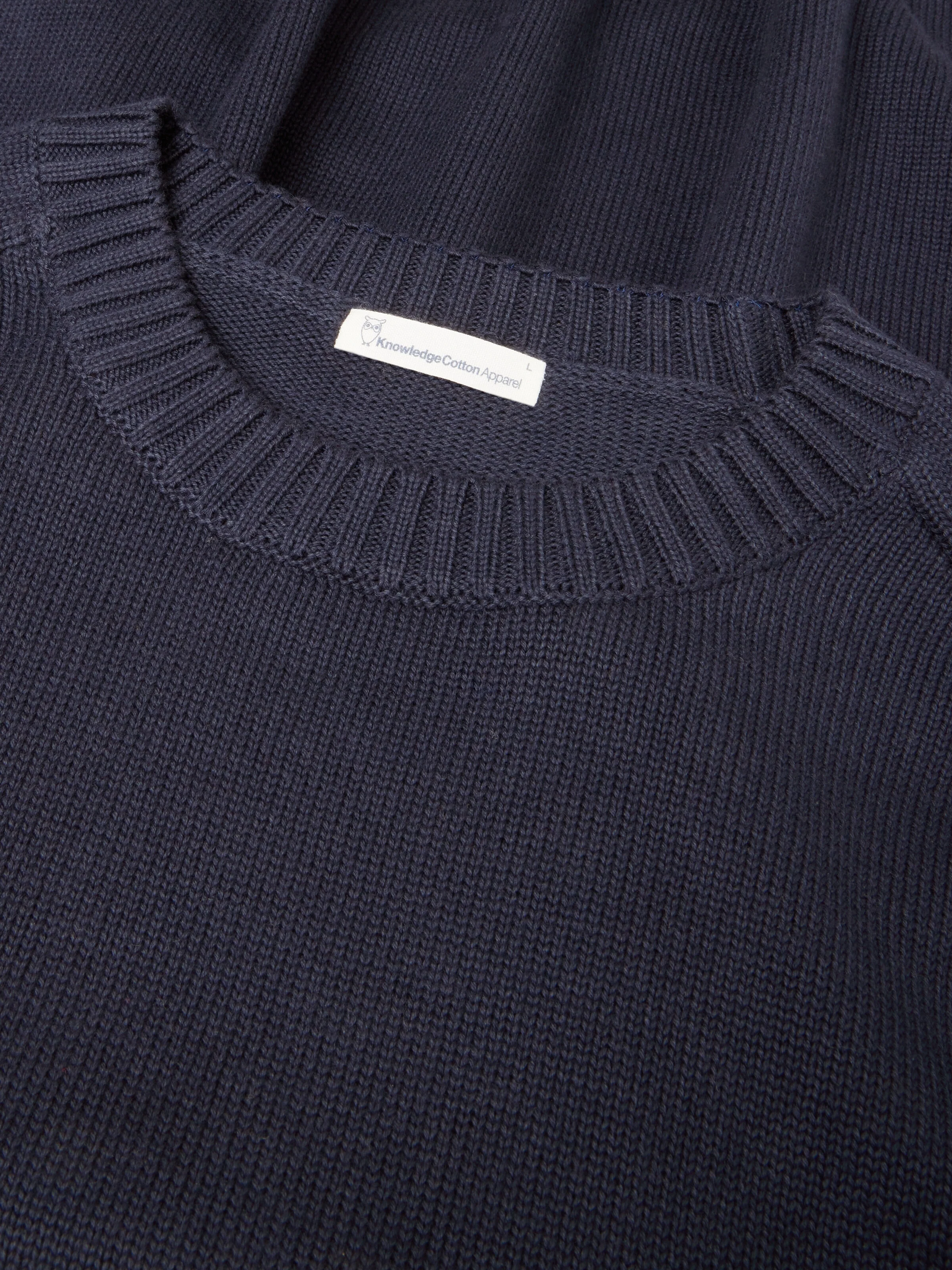 Plain knitted crew neck - Night Sky - Image 2