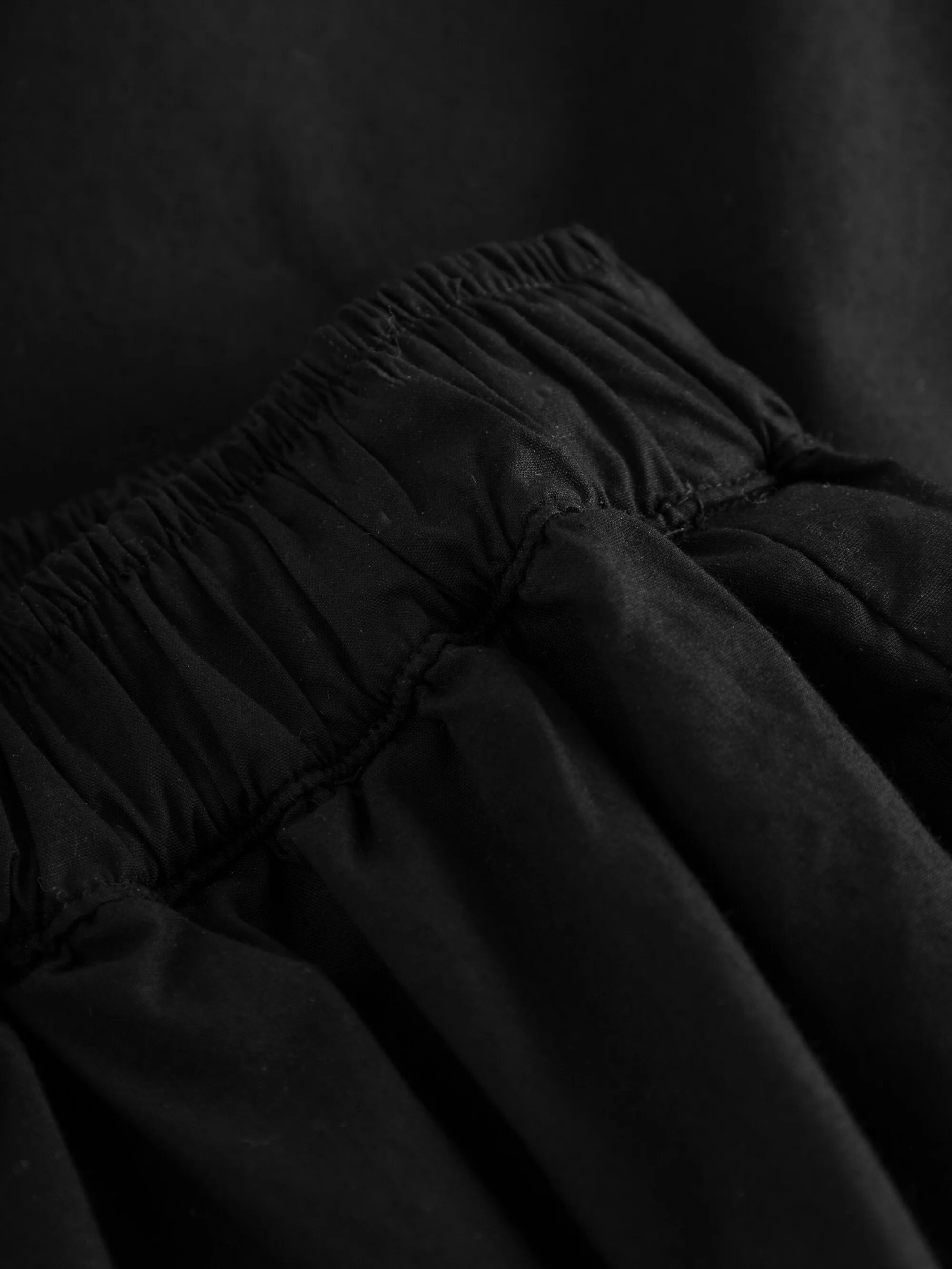 Poplin elastic waist skirt - Black Jet - Image 6