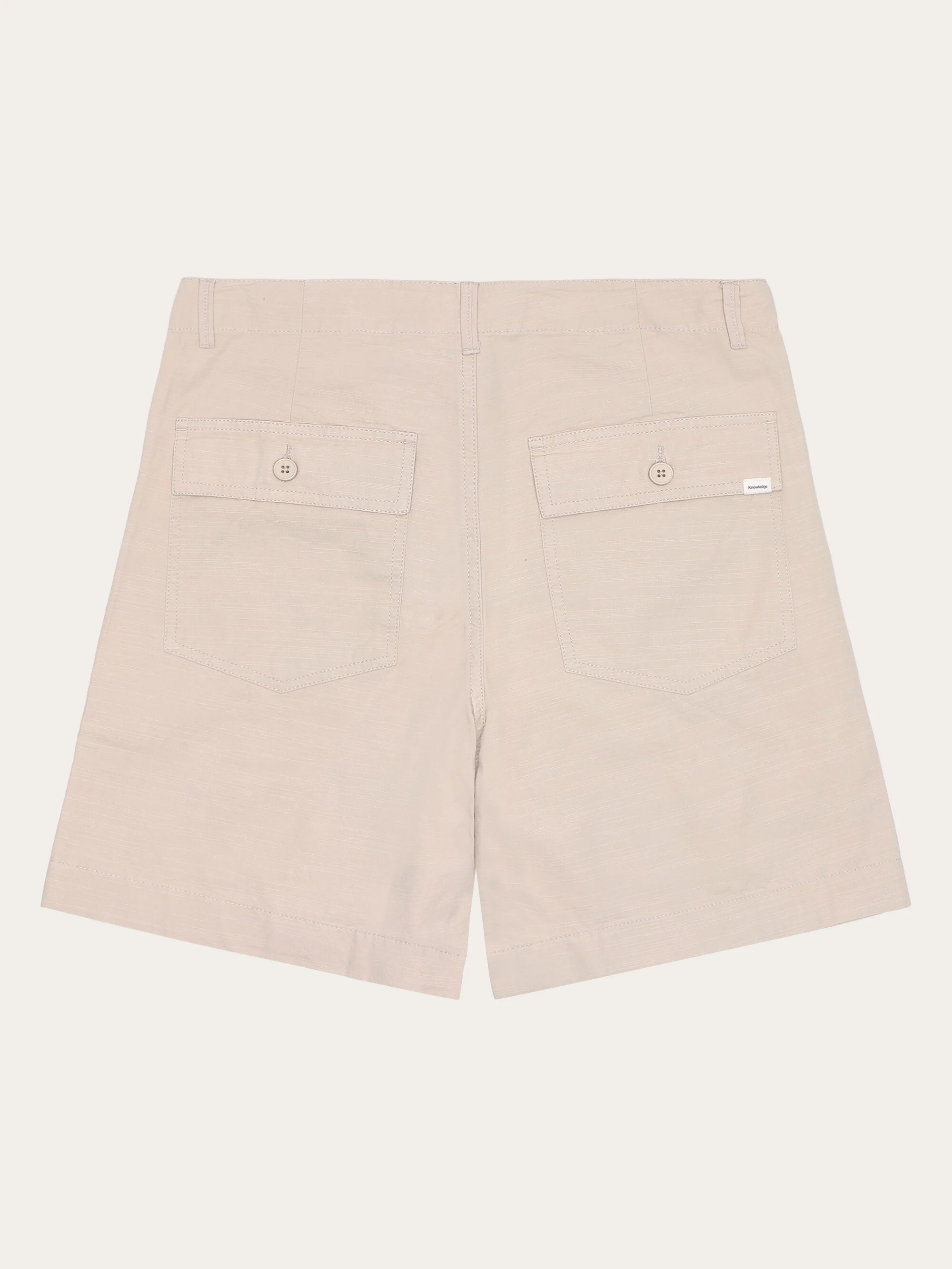 POSEY mid-rise wide slub yarn shorts - GOTS/Vegan - Light feather gray - Image 3