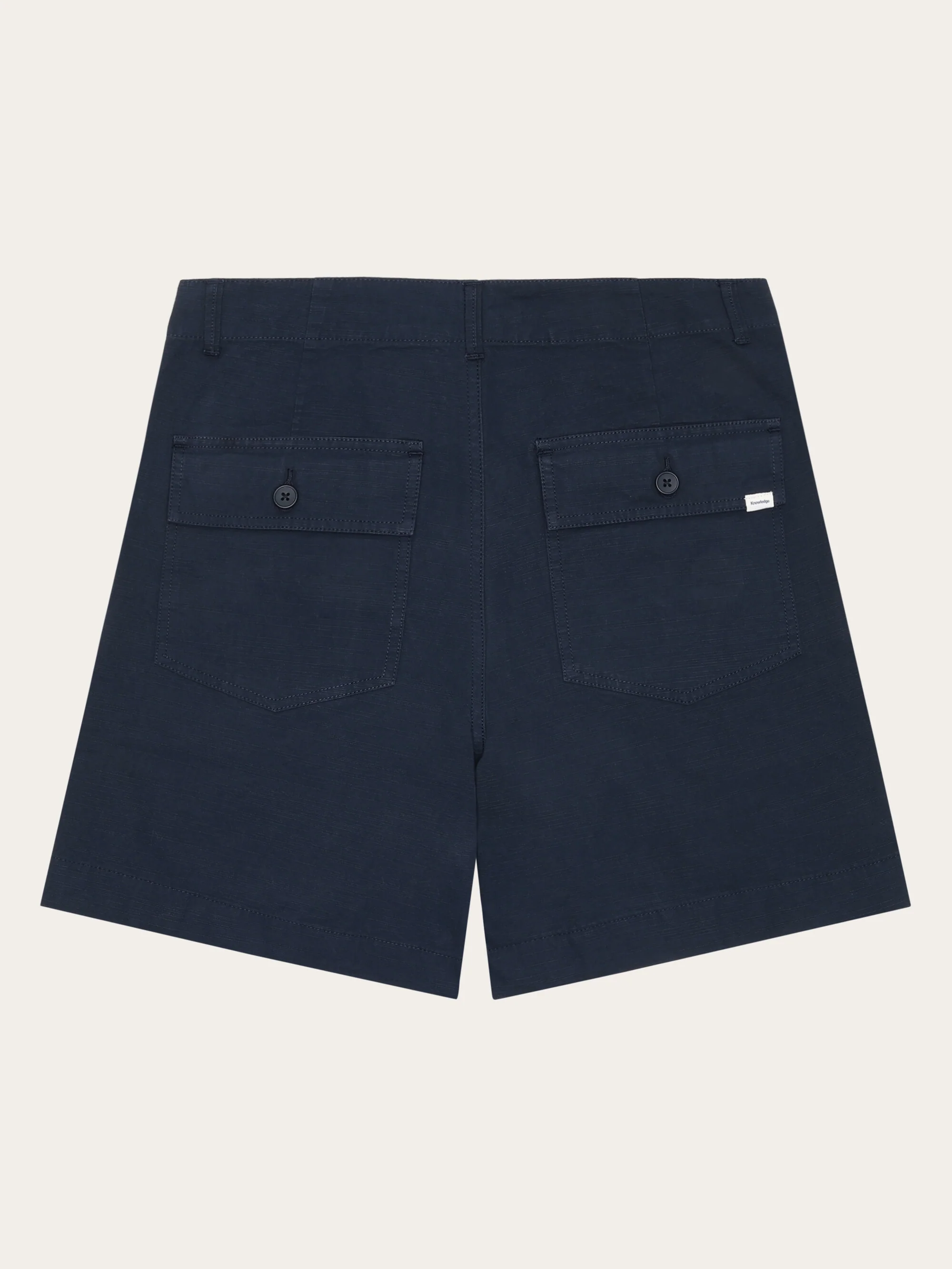 POSEY mid-rise wide slub yarn shorts - GOTS/Vegan - Total Eclipse - Image 3