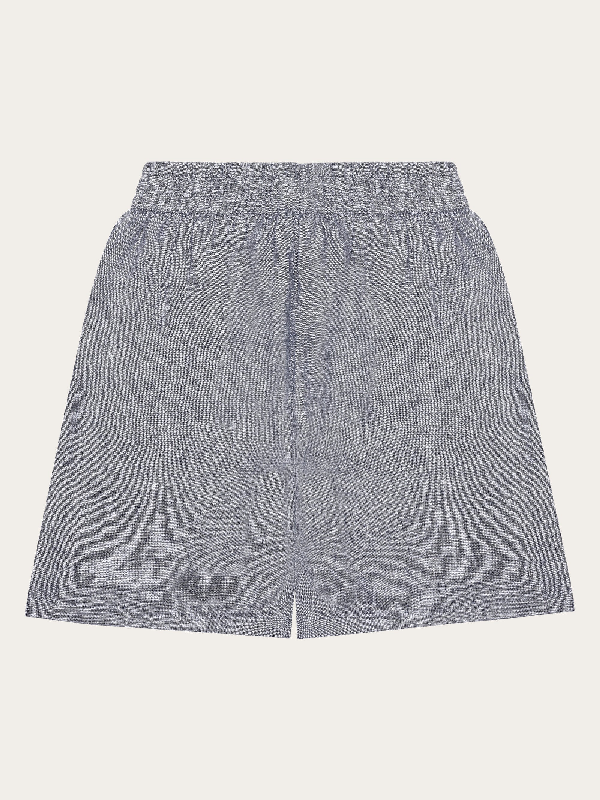 Posey wide linen shorts - Vintage Indigo - Image 3