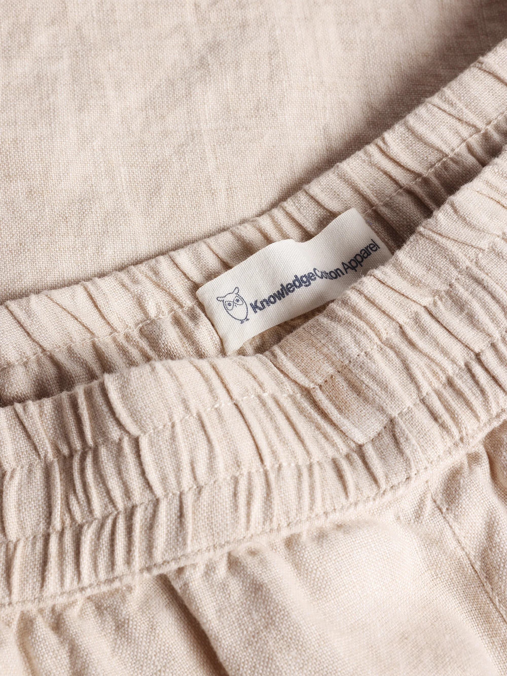 Posey wide linen shorts - Yarndyed - Light feather gray - Image 3