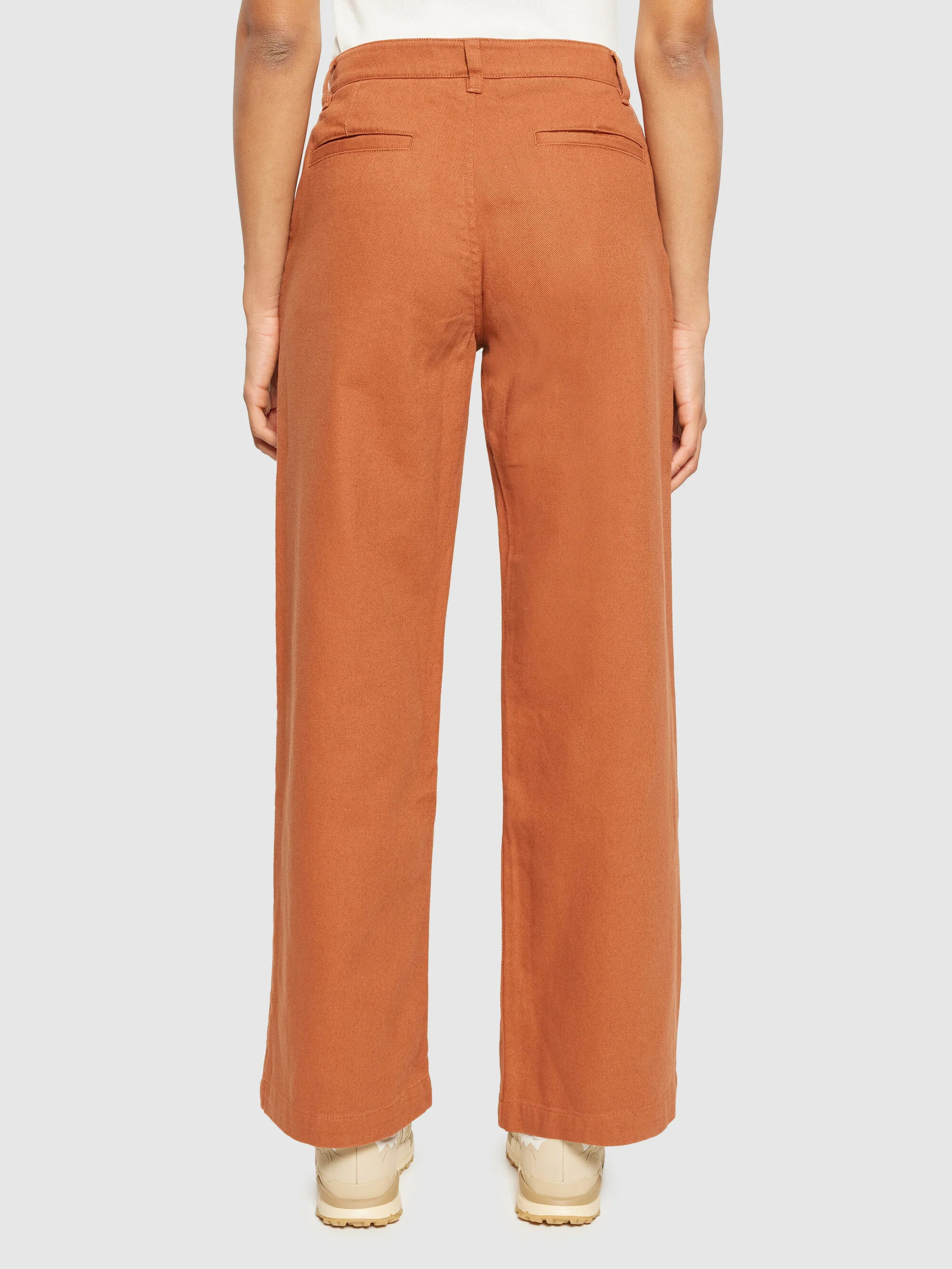 POSEY wide mid-rise twill pant - GOTS/Vegan - Mocha Bisque - Image 3