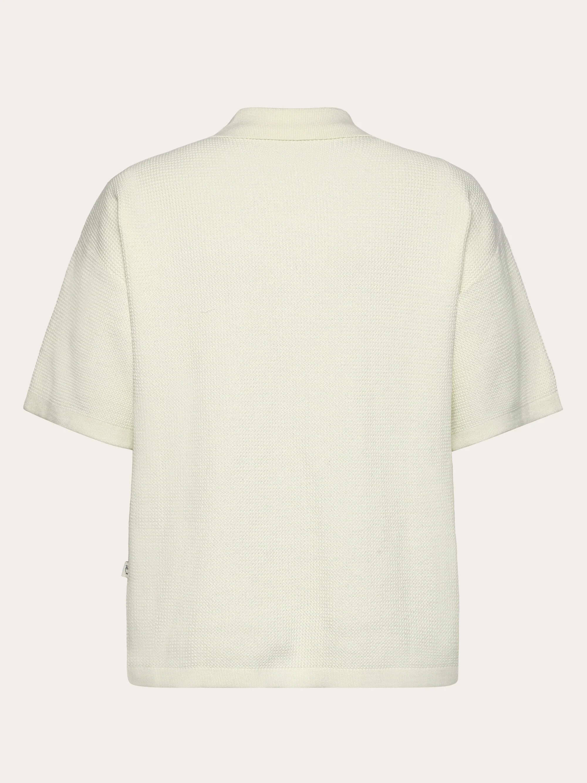 Racking stitch short sleeved shirt - Regenerative Organic Certified™ - GOTS/Vegan - Egret - Image 3