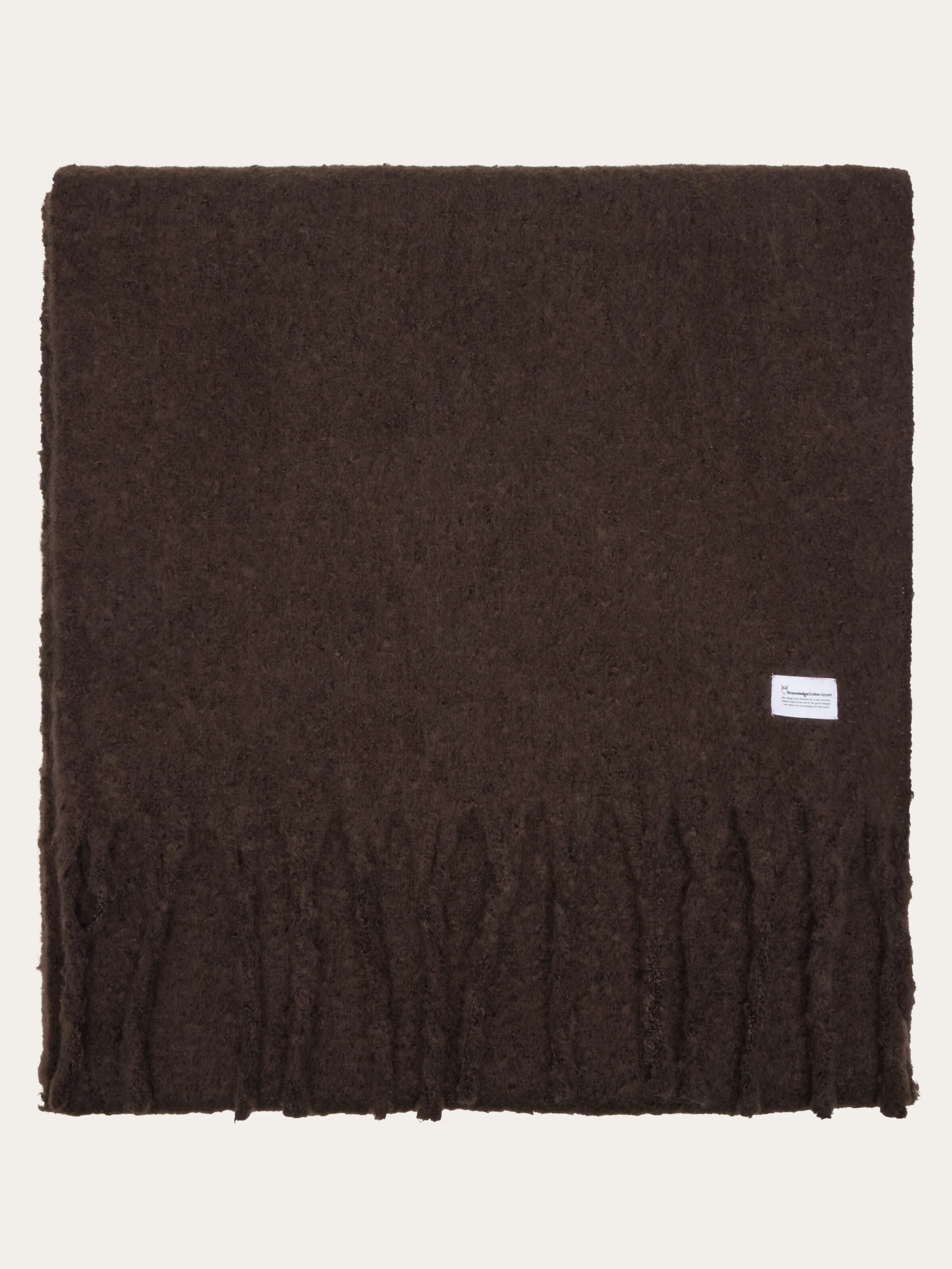 Recycled fringe scarf - Chocolate Torte