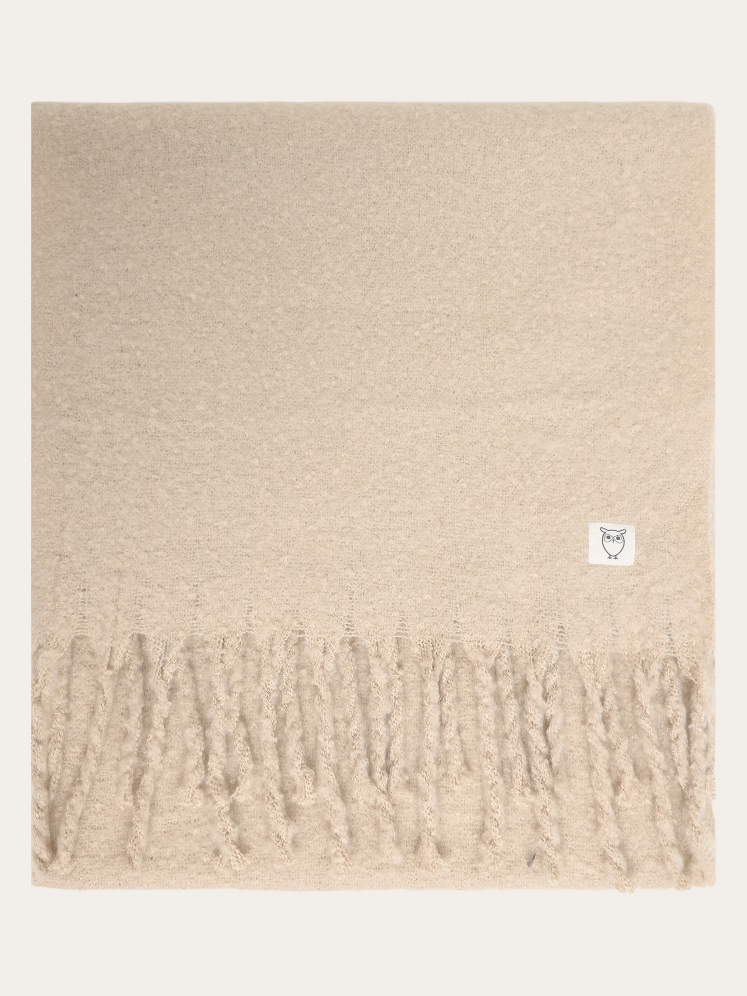 Recycled fringe scarf - Light feather gray