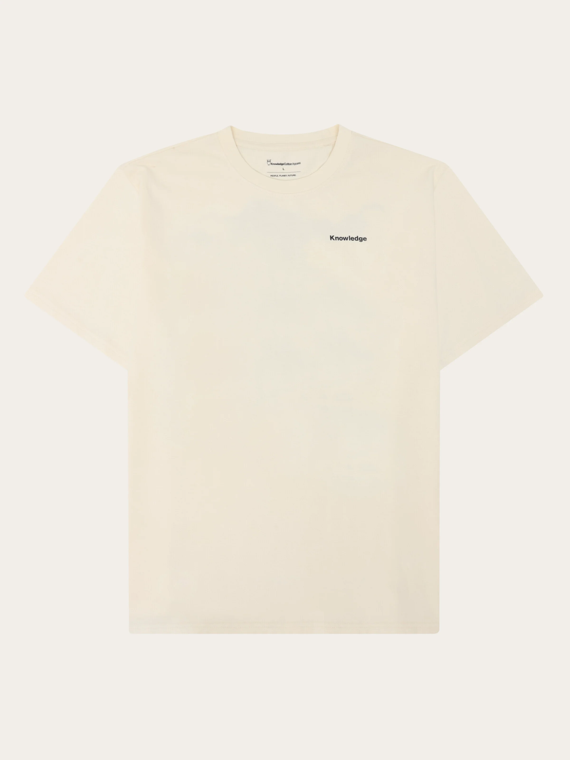 Regenerative Organic Cotton Back Print T-Shirt GOTS - Egret