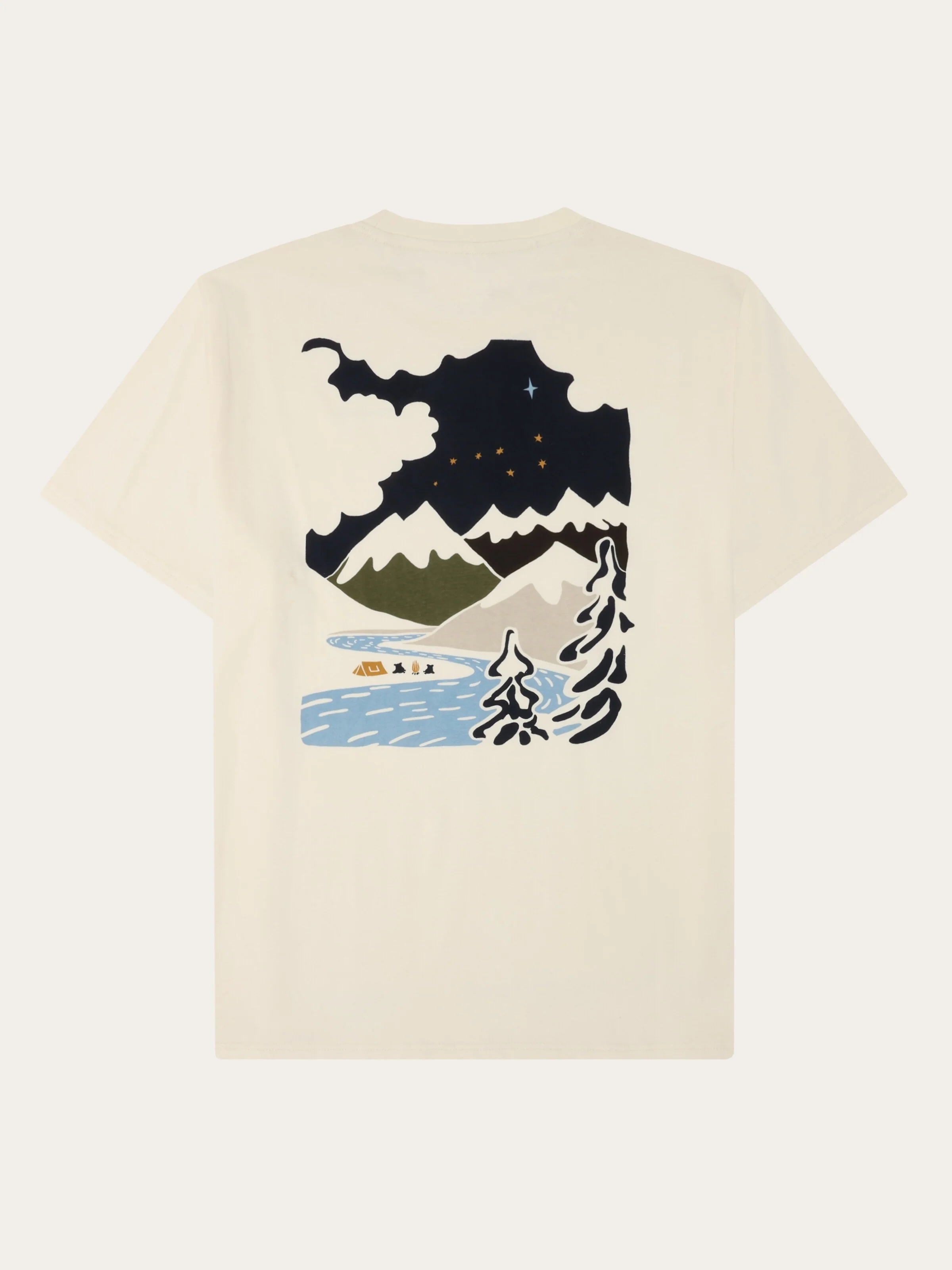 Regenerative Organic Cotton Back Print T-Shirt GOTS - Egret - Image 2