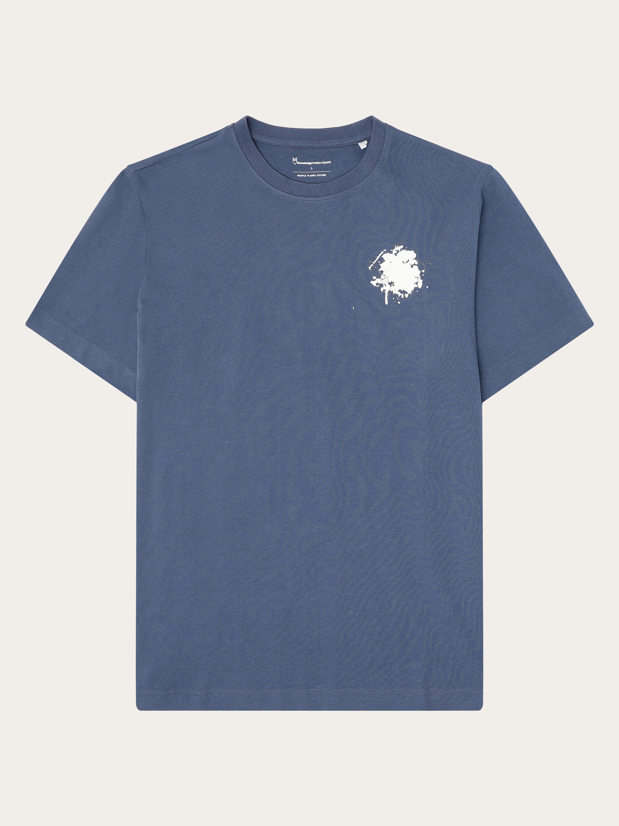 Regenerative Organic Cotton Back Printed T-Shirt Water Is Life GOTS/Vegan - Vintage Indigo