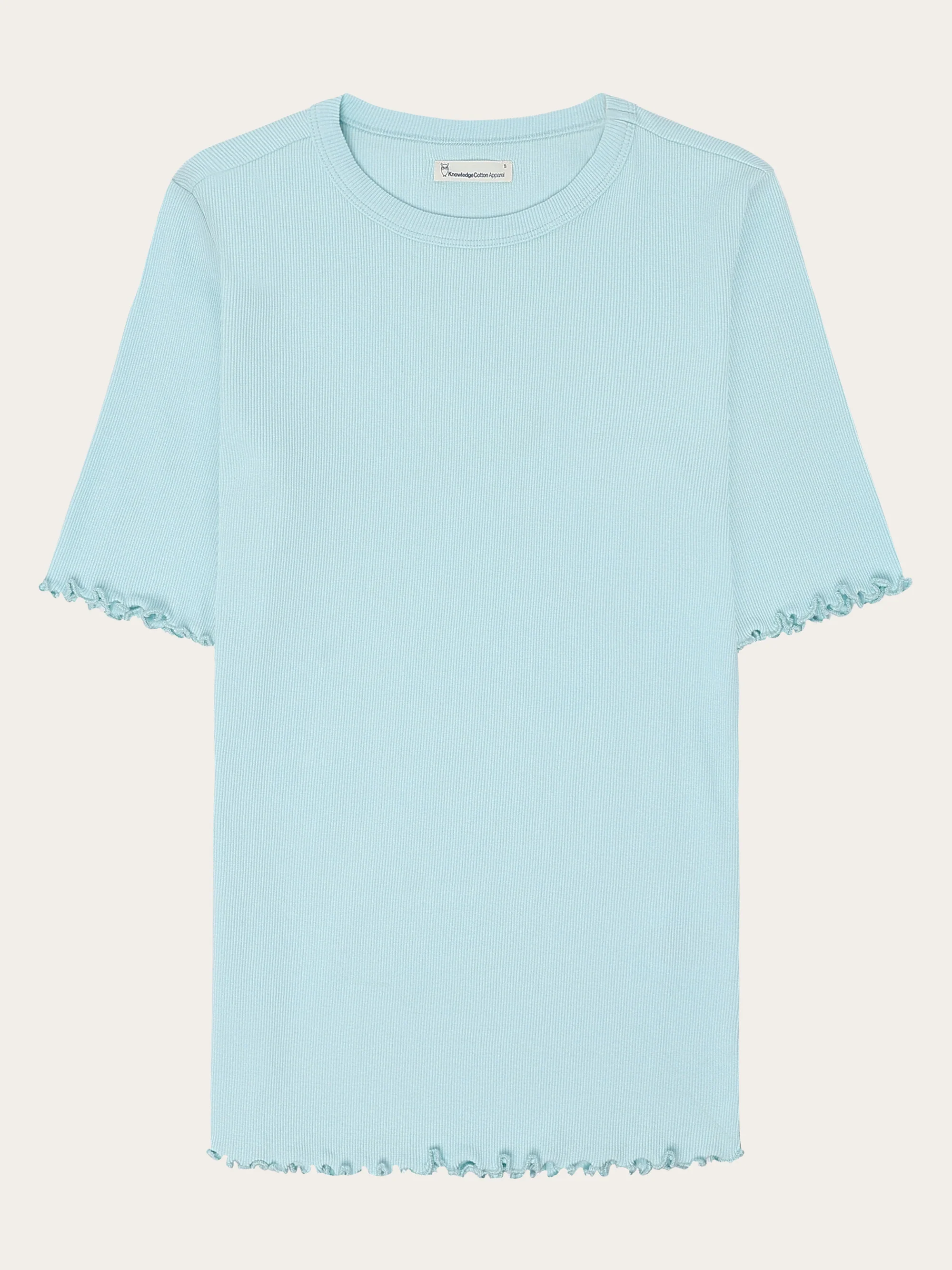 Regenerative Organic Cotton Rib T-Shirt GOTS/Vegan - Aqua-Esque