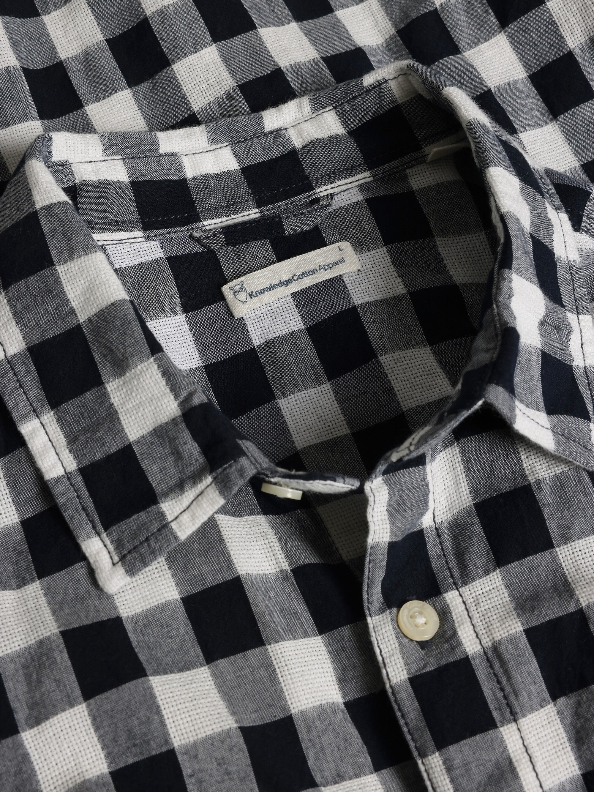 Regular checked shirt - GOTS/Vegan - blue check - Image 4