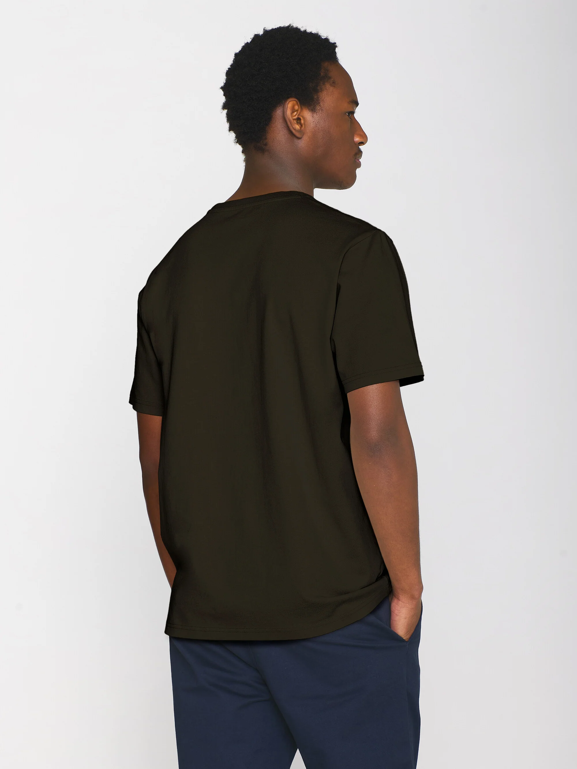 Regular fit Badge t-shirt - Green melange - Image 3