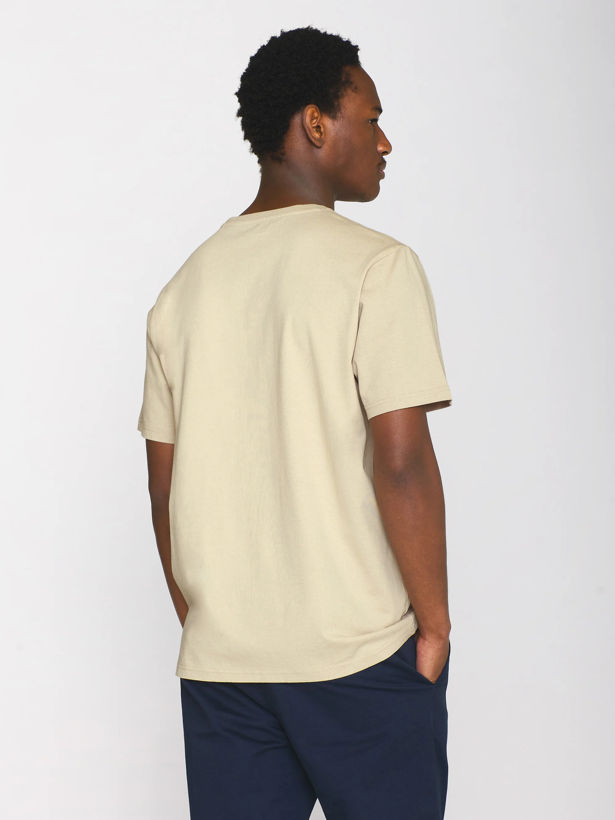 Regular fit Badge t-shirt - Safari melange - Image 3