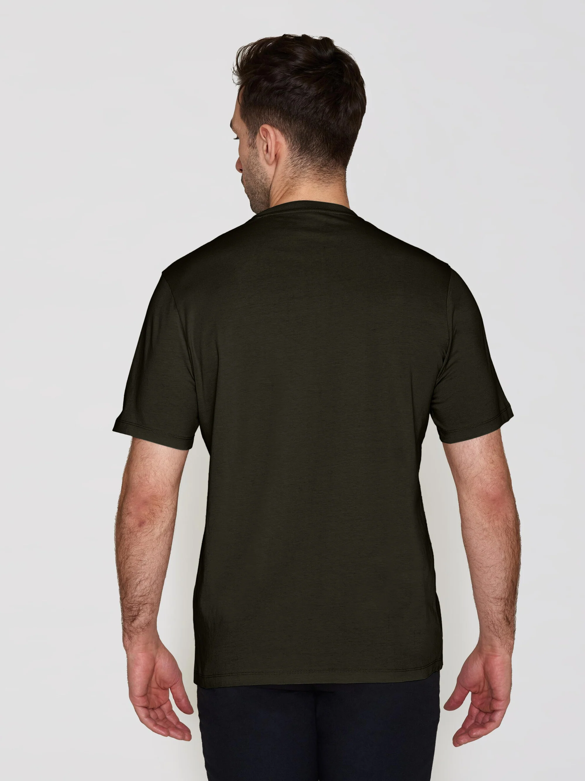 Regular fit Basic tee - Green melange - Image 3