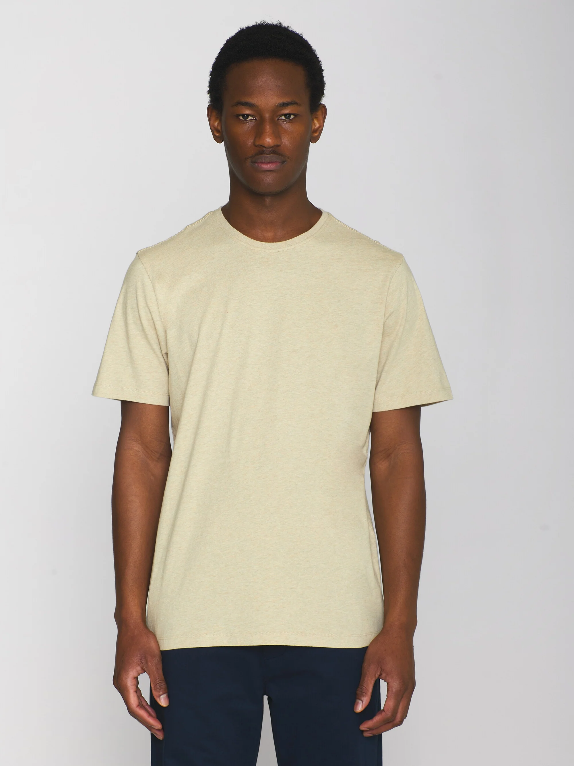 Regular fit Basic tee - Safari melange - Image 2