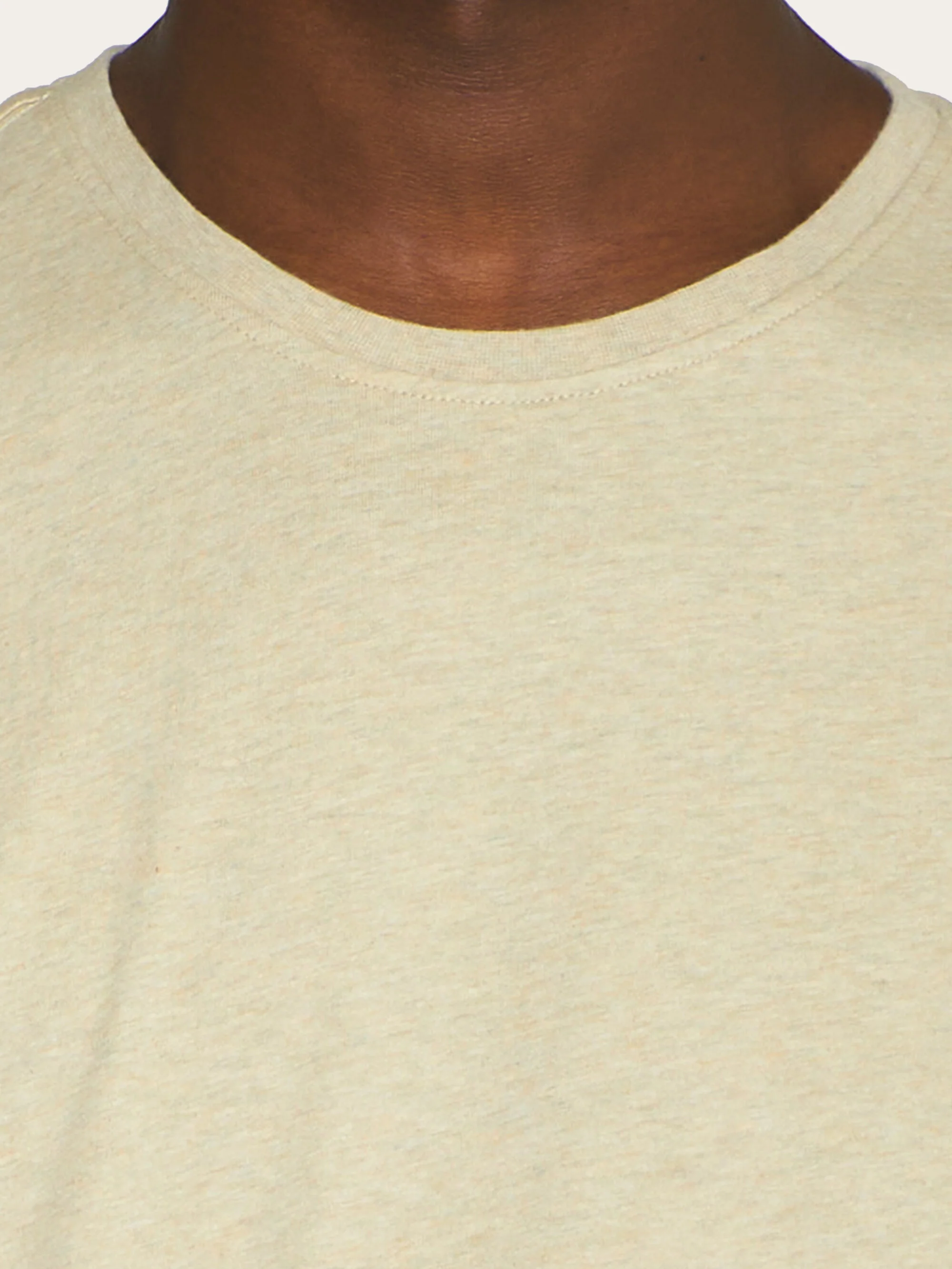 Regular fit Basic tee - Safari melange - Image 5