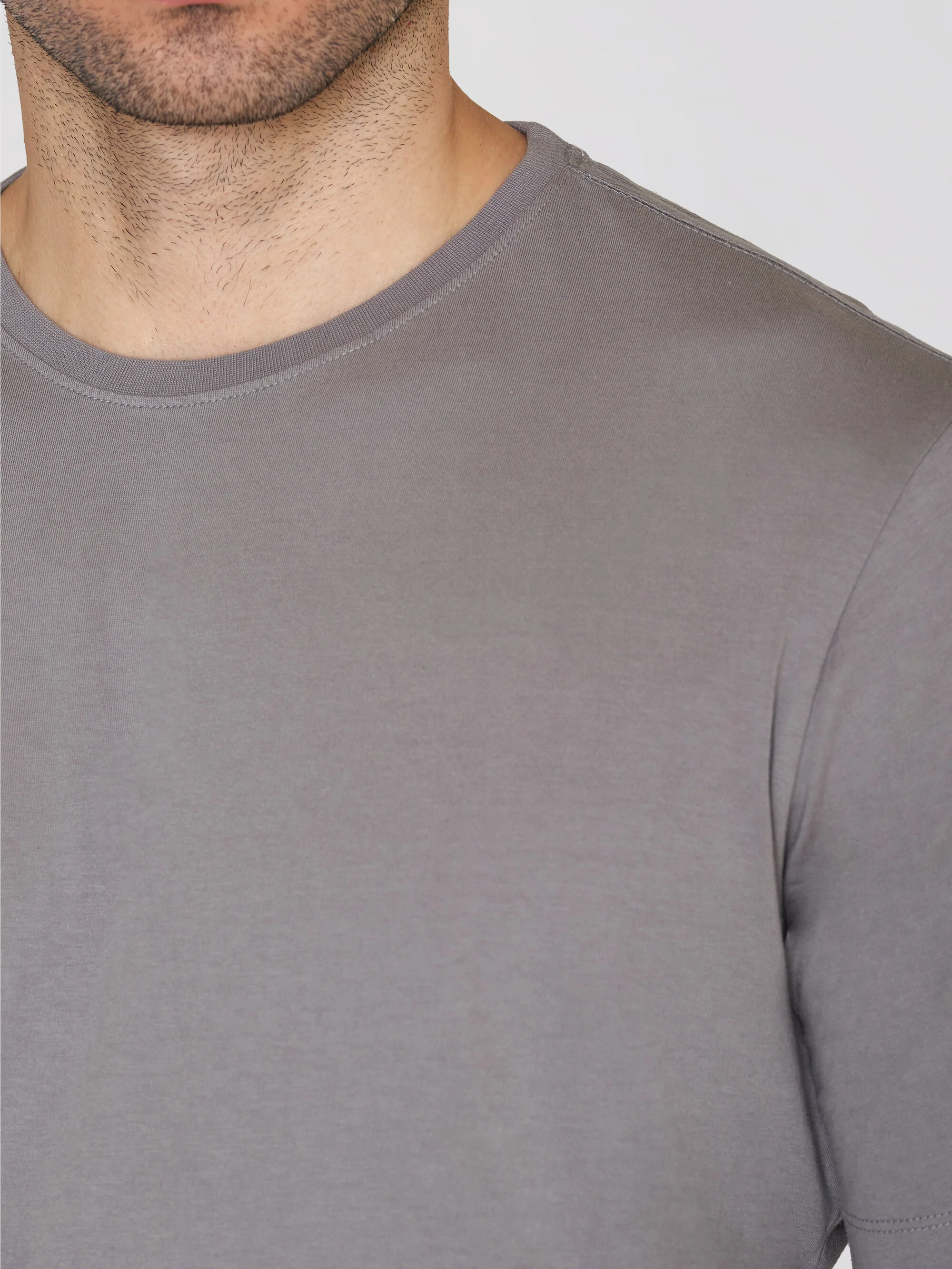 Regular fit Basic tee - Sharkskin - Image 5