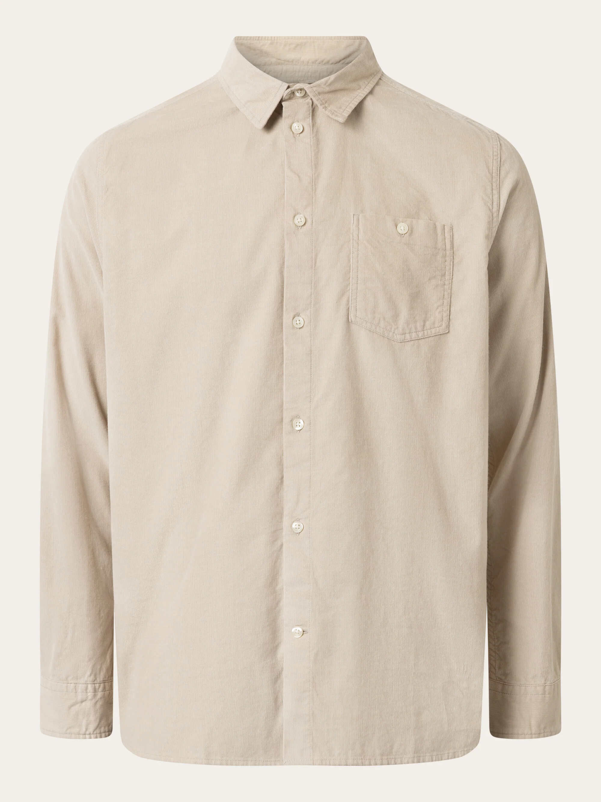 Regular fit corduroy shirt - Light feather gray