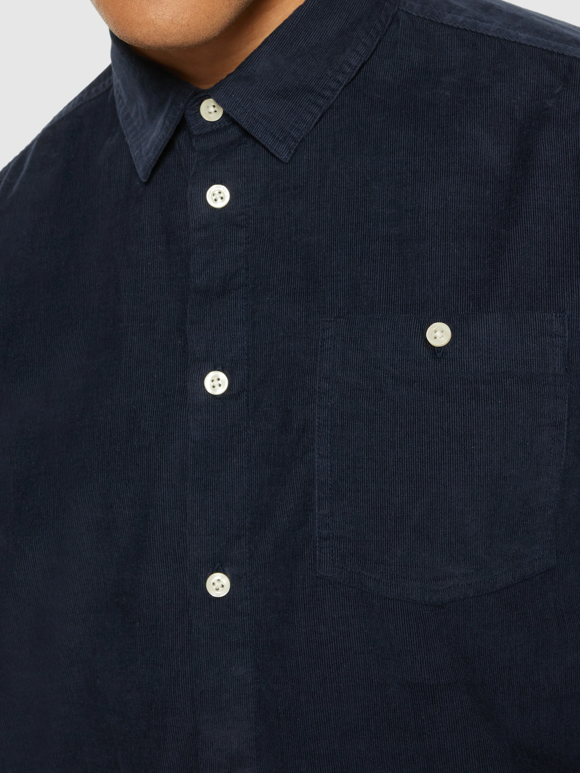 Regular fit corduroy shirt - Total Eclipse - Image 5