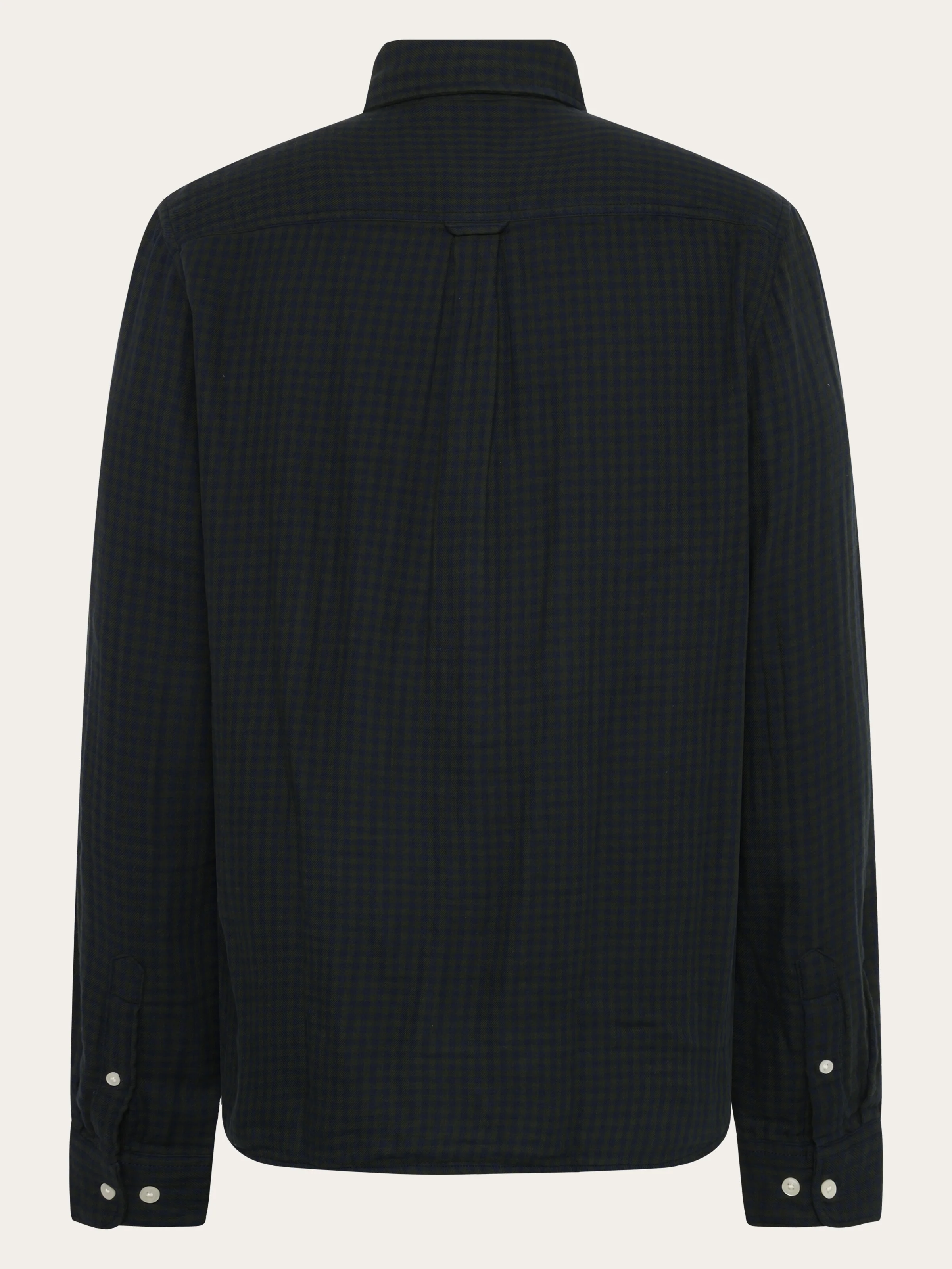 Regular fit double layer checkered shirt - Green check - Image 3