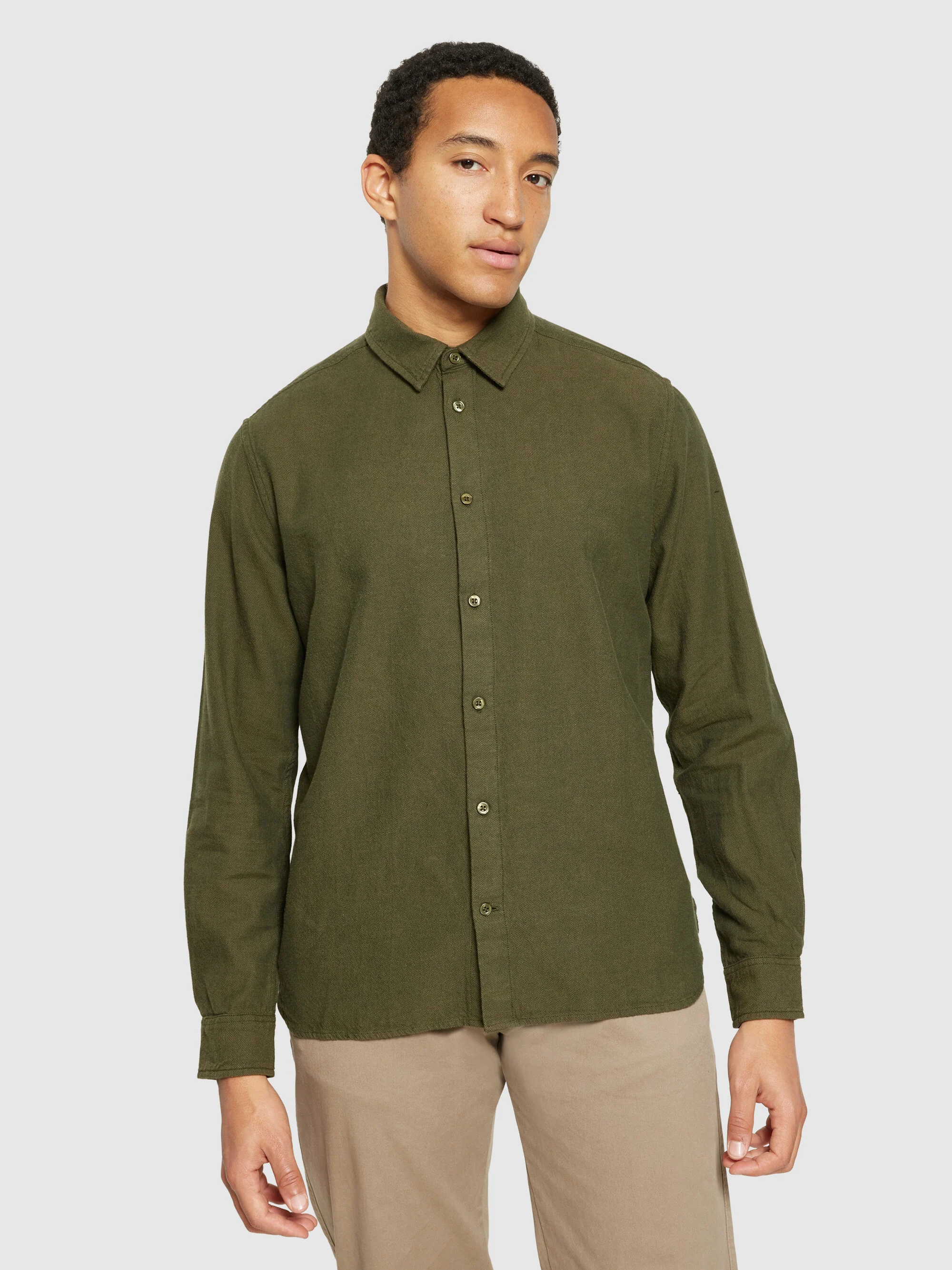 Dune regular flannel shirt - Forrest Night - Image 2