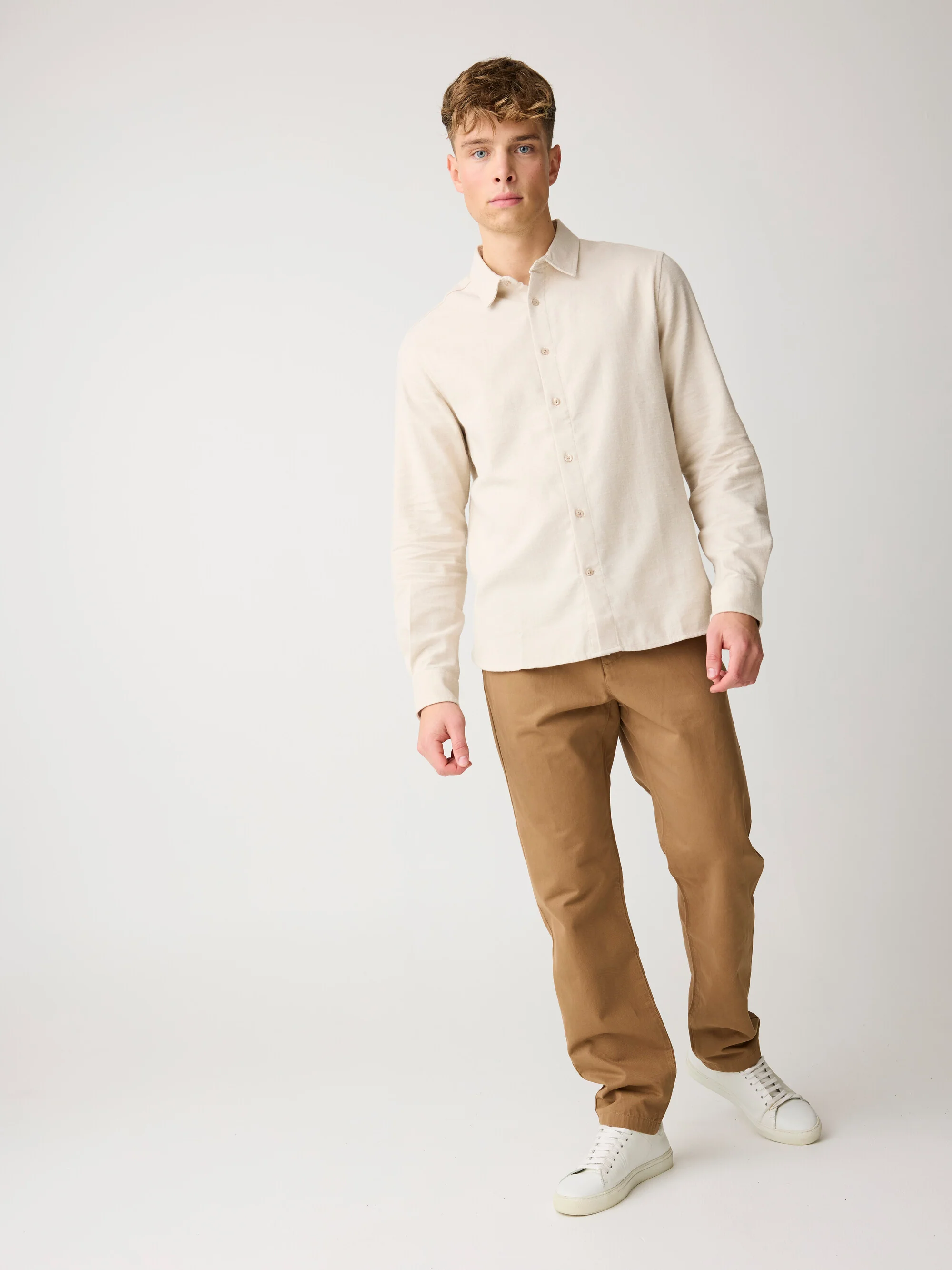 Dune regular flannel shirt - Light feather gray - Image 2