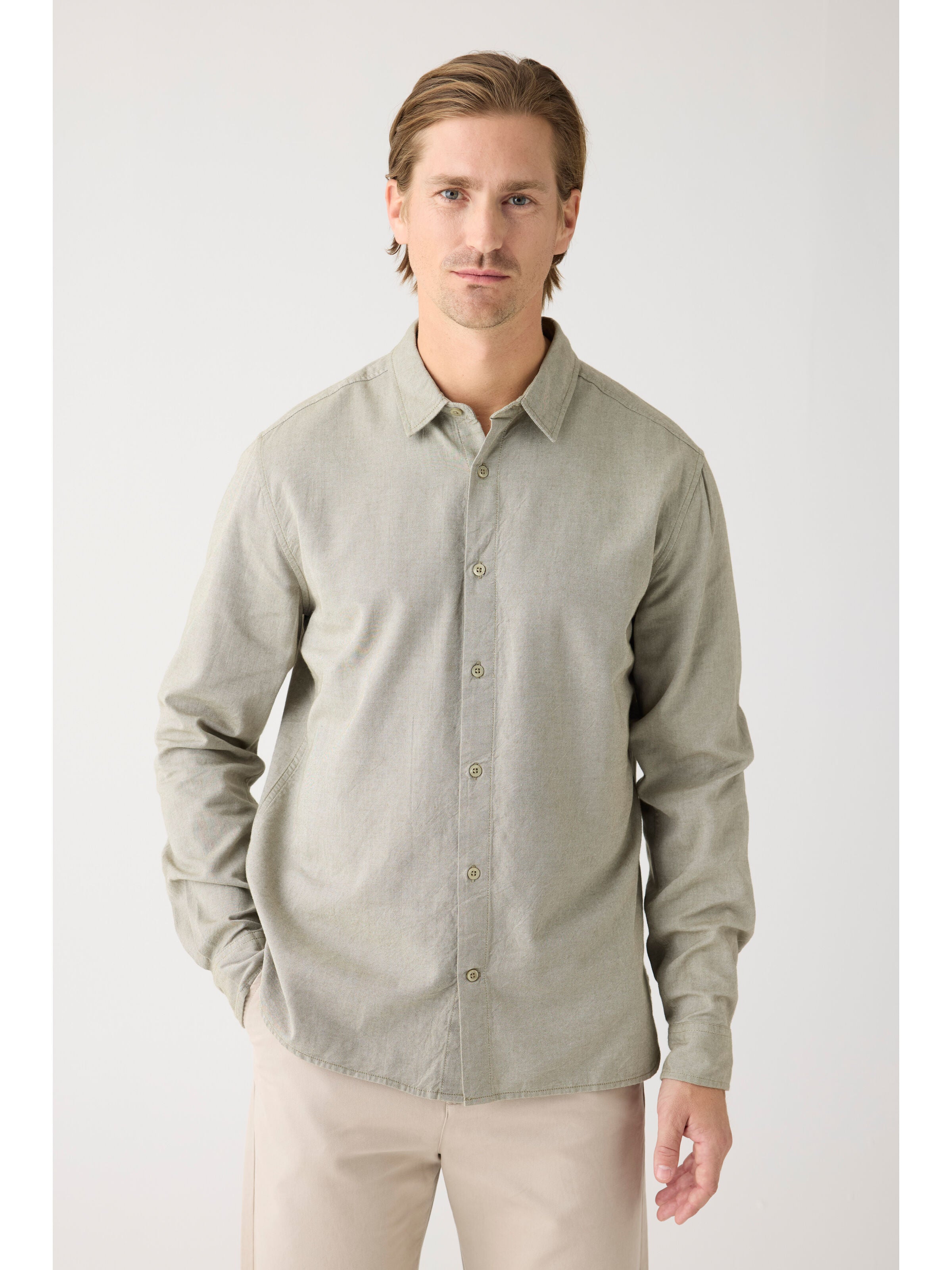 Dune light twill core shirt - Burned Olive - Image 2