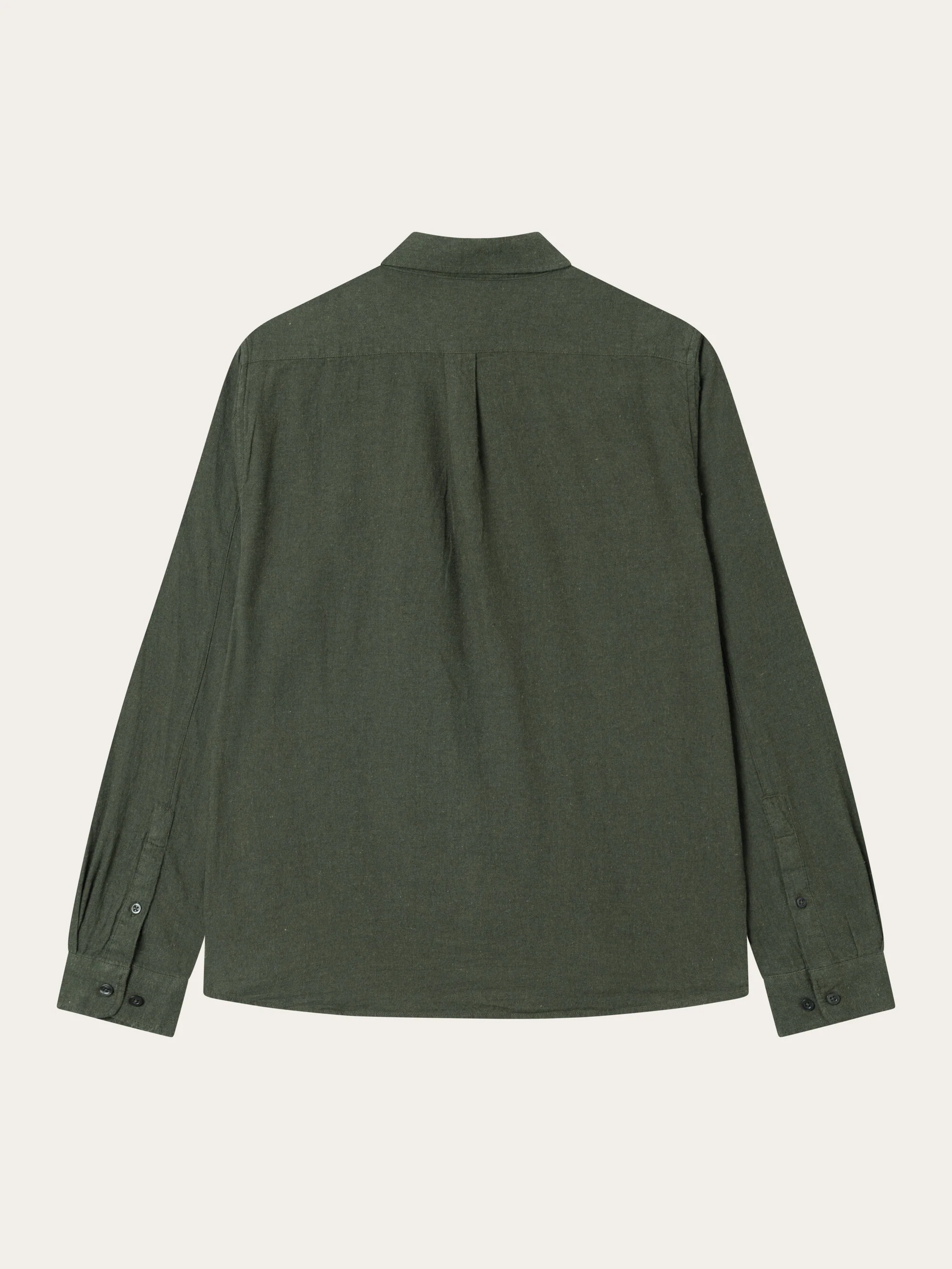 Regular fit melangé flannel shirt - Forrest Night - Image 2