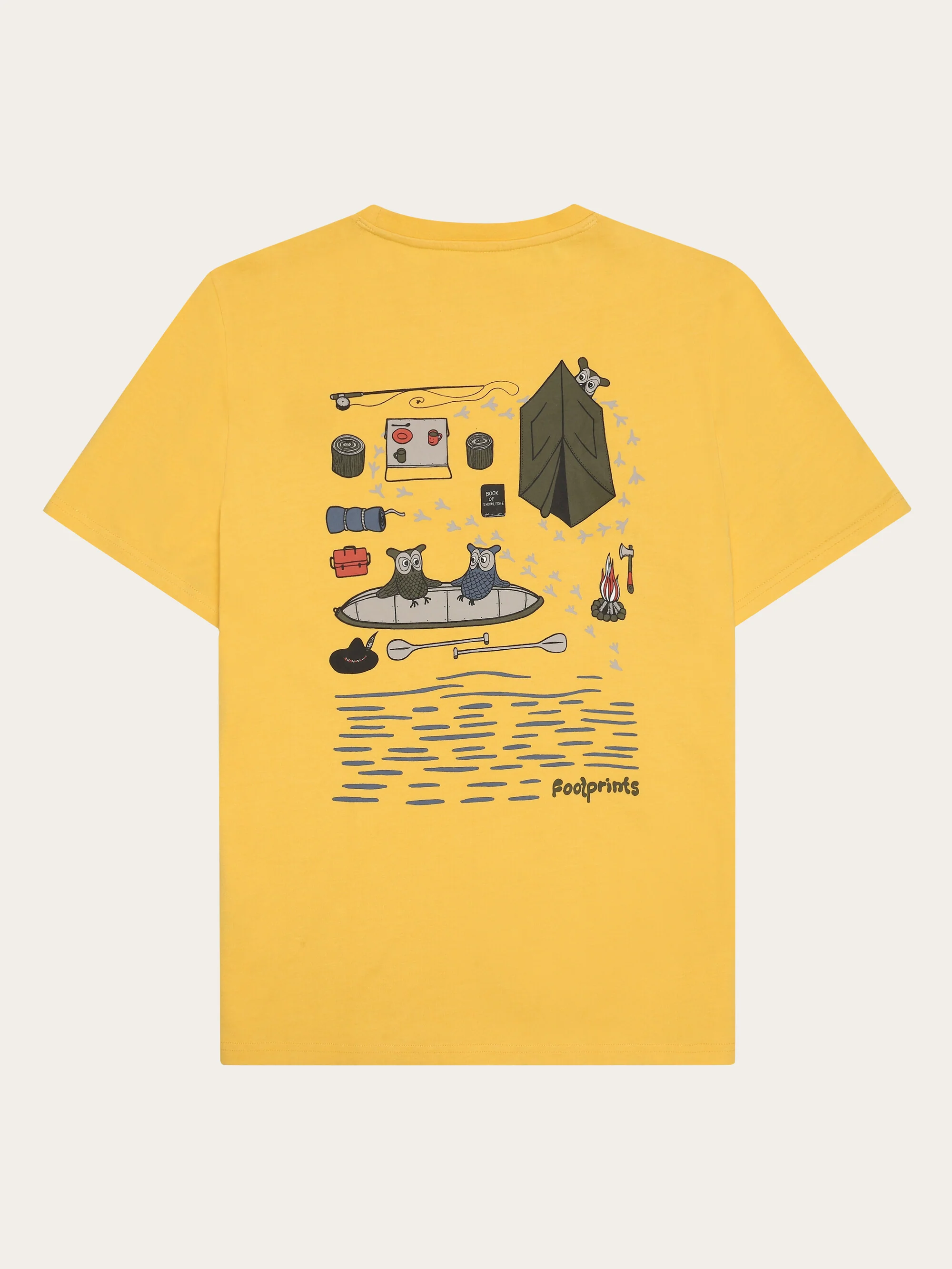 Regular short sleeve heavy single jersey printed t-shirt GOTS/Vegan - Yarrow