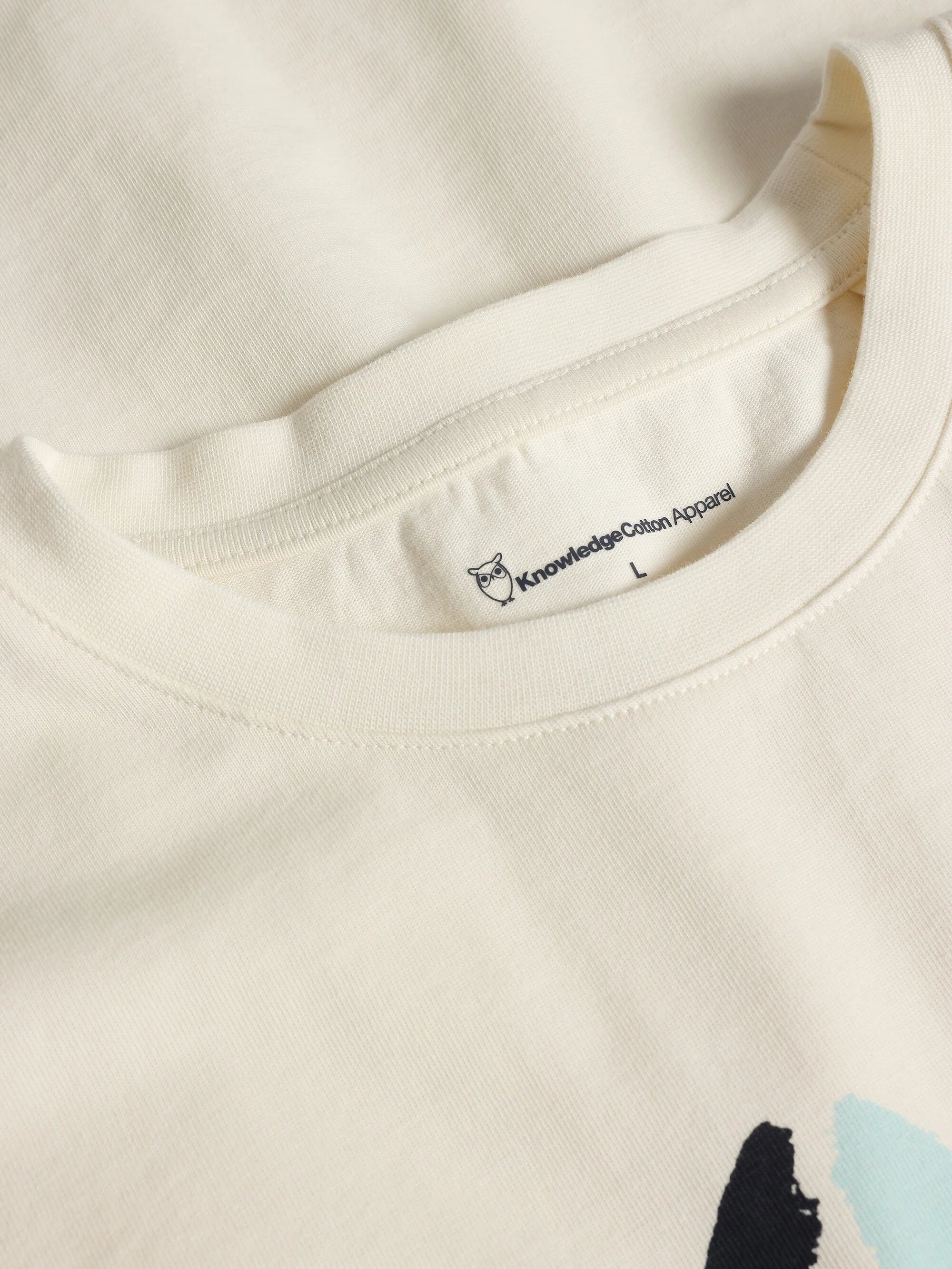 Regular short sleeve heavy single t-shirt - Regenerative Organic Certified™ - GOTS/Vegan - Egret - Image 2