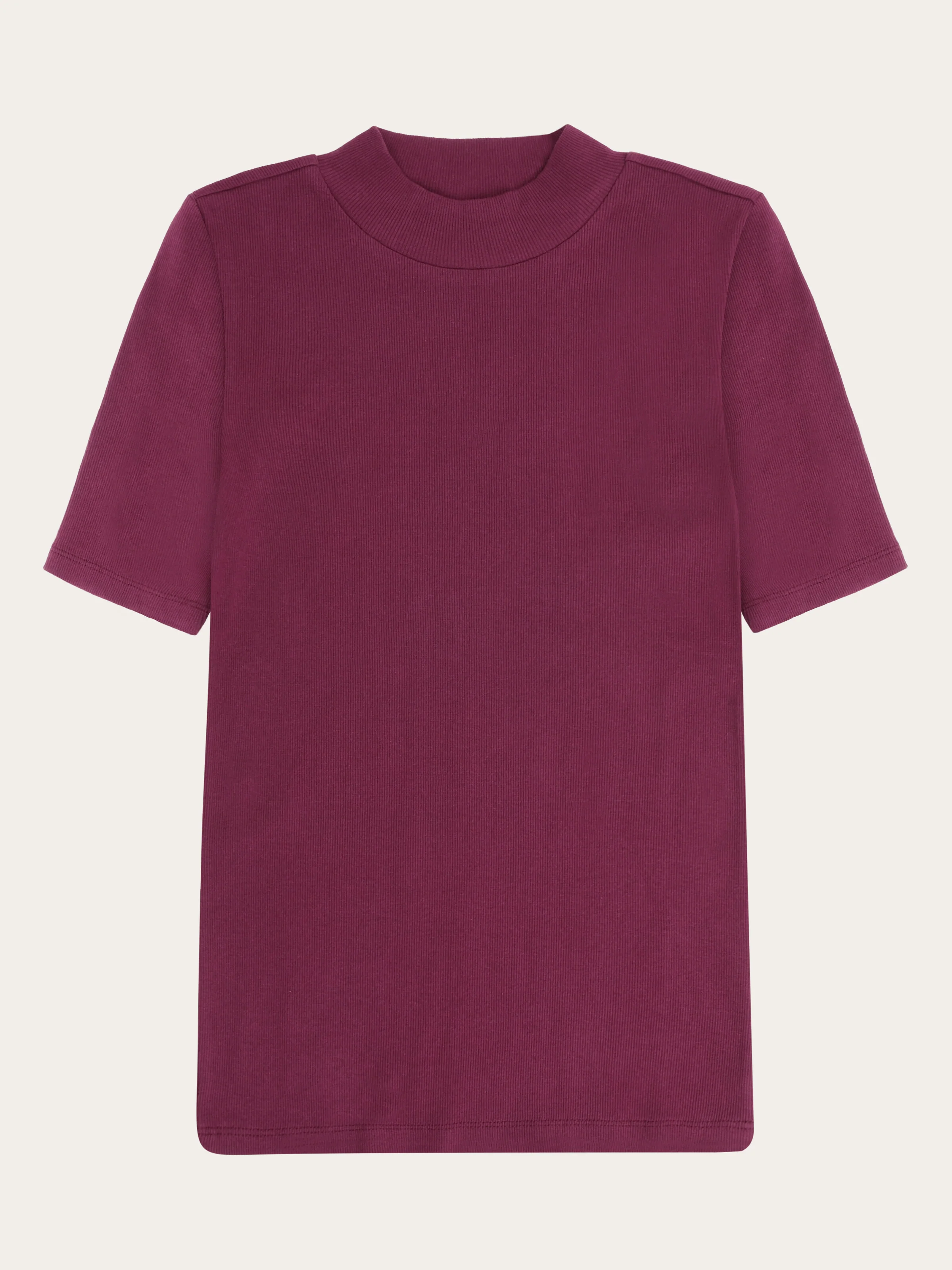 Rib high neck short sleeve - Fig