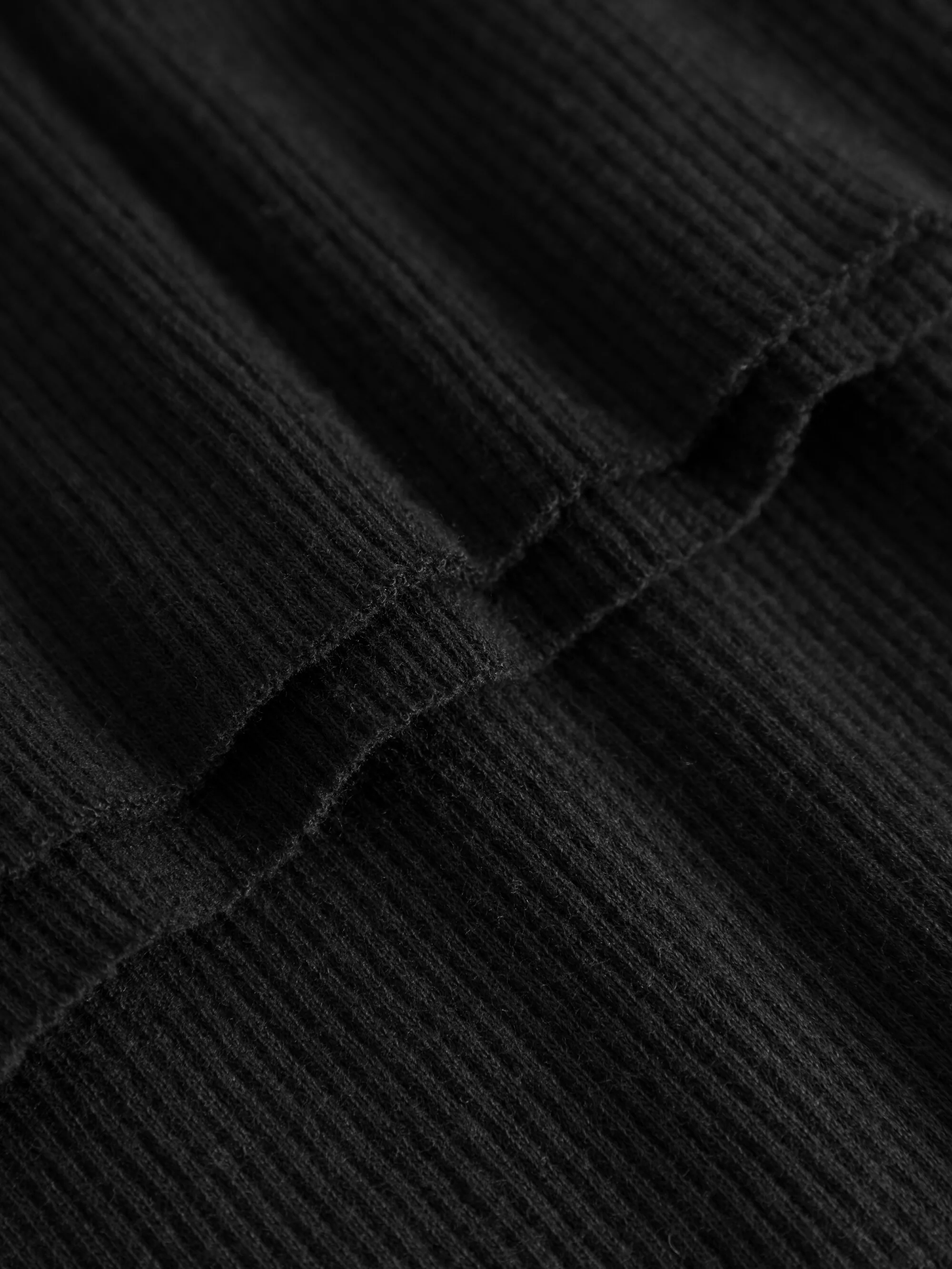 Rib Scoop neck long sleeved - Black Jet - Image 6