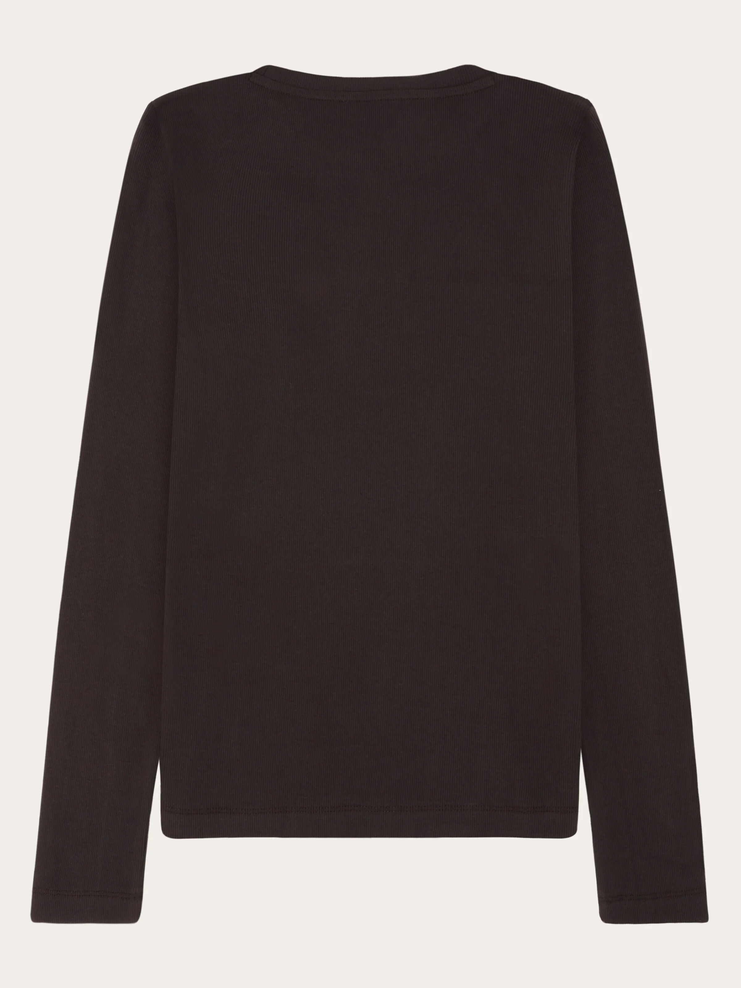 Rib Scoop neck long sleeved - Chocolate Torte - Image 2
