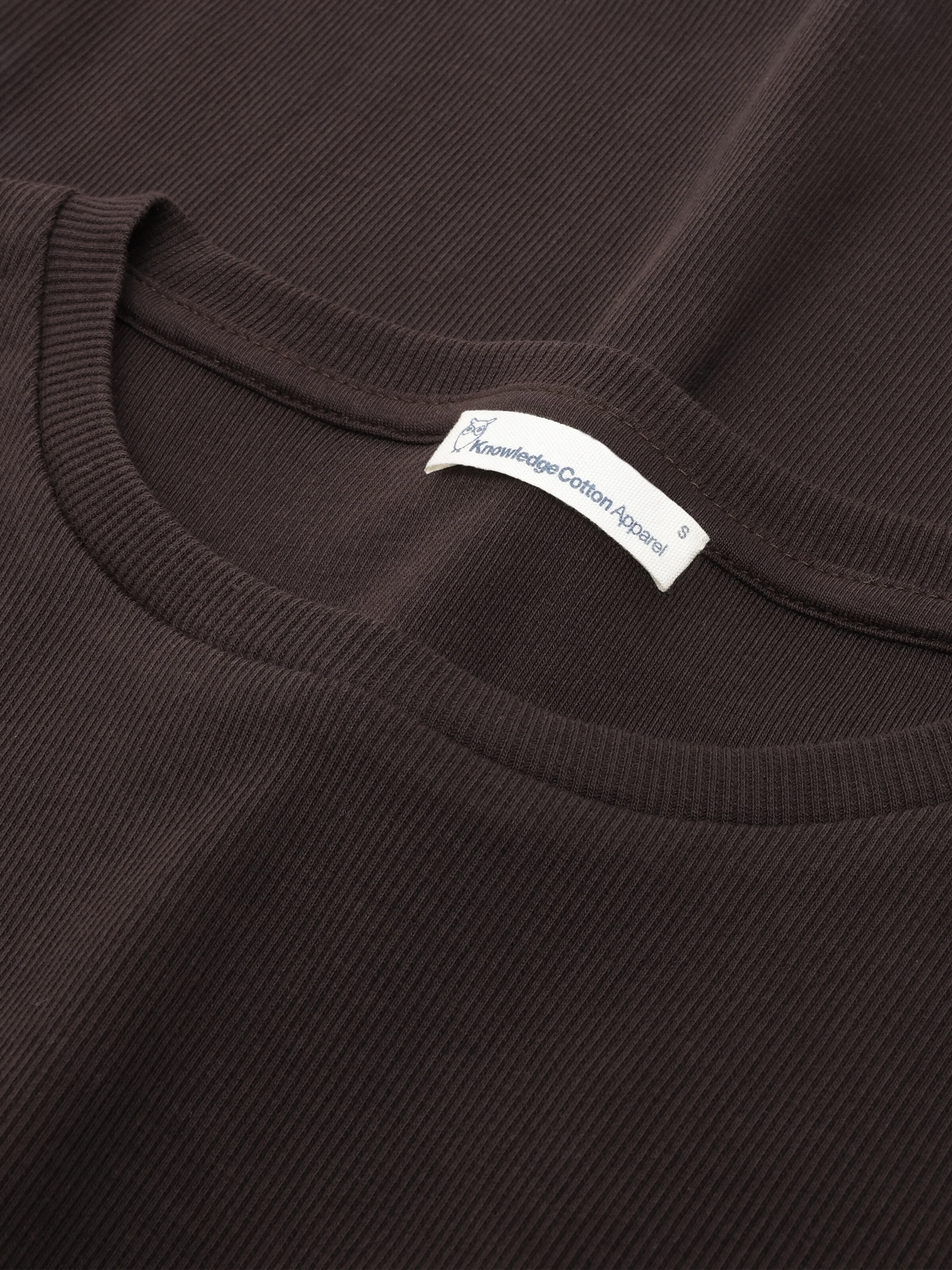 Rib Scoop neck long sleeved - Chocolate Torte - Image 3