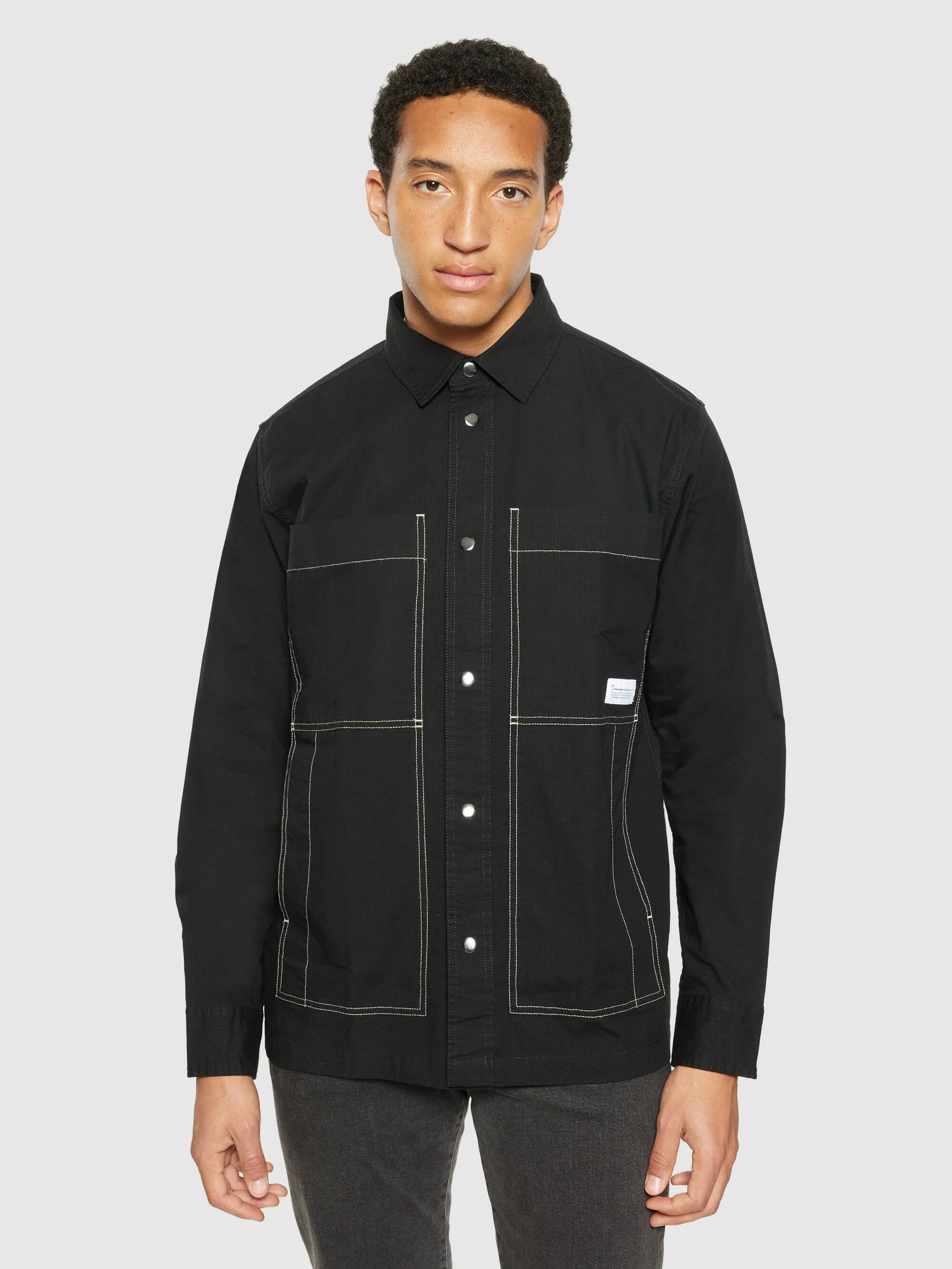 Ripstop overshirt - GOTS/Vegan - Black Jet - Image 2