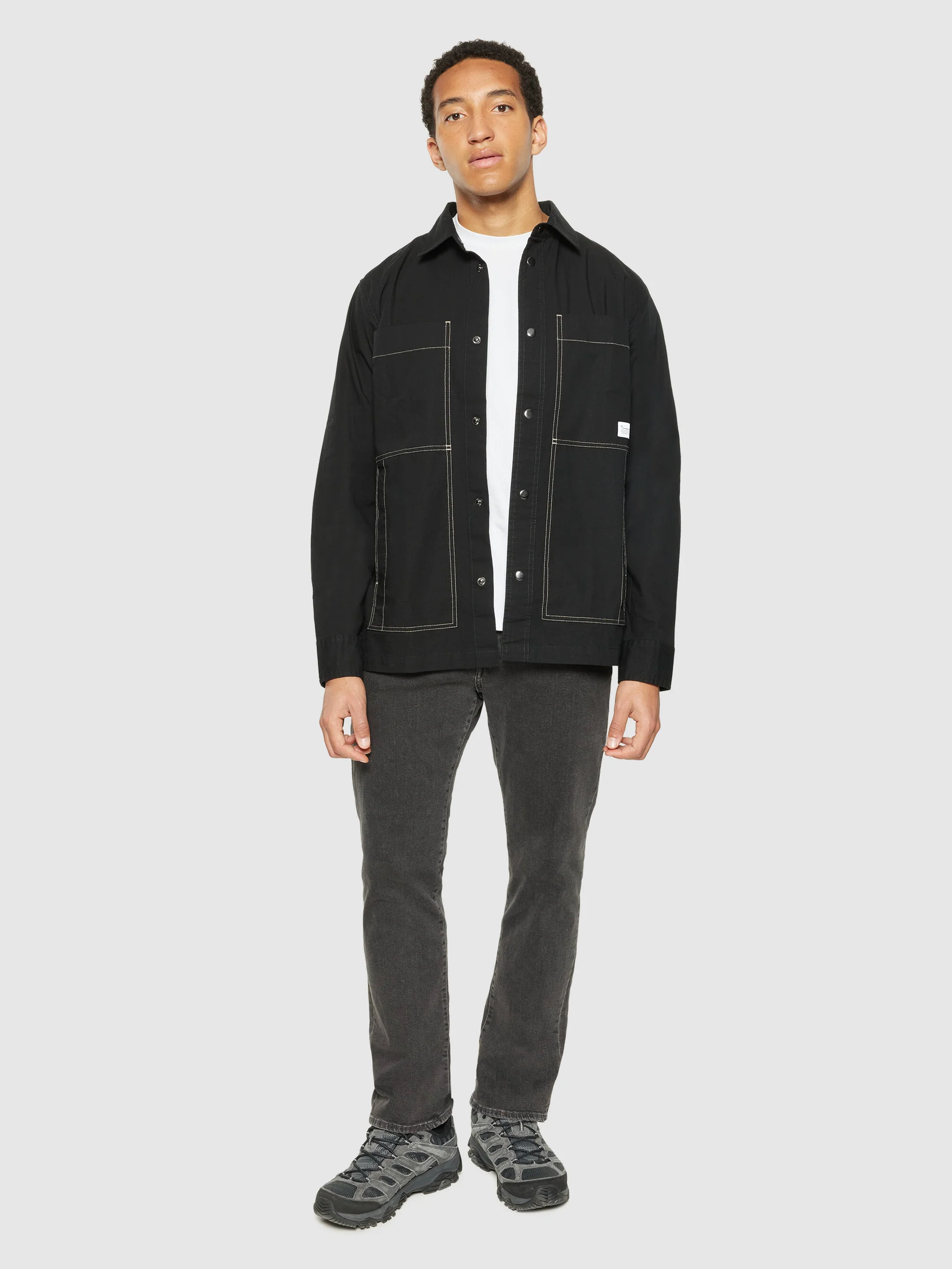 Ripstop overshirt - GOTS/Vegan - Black Jet - Image 4