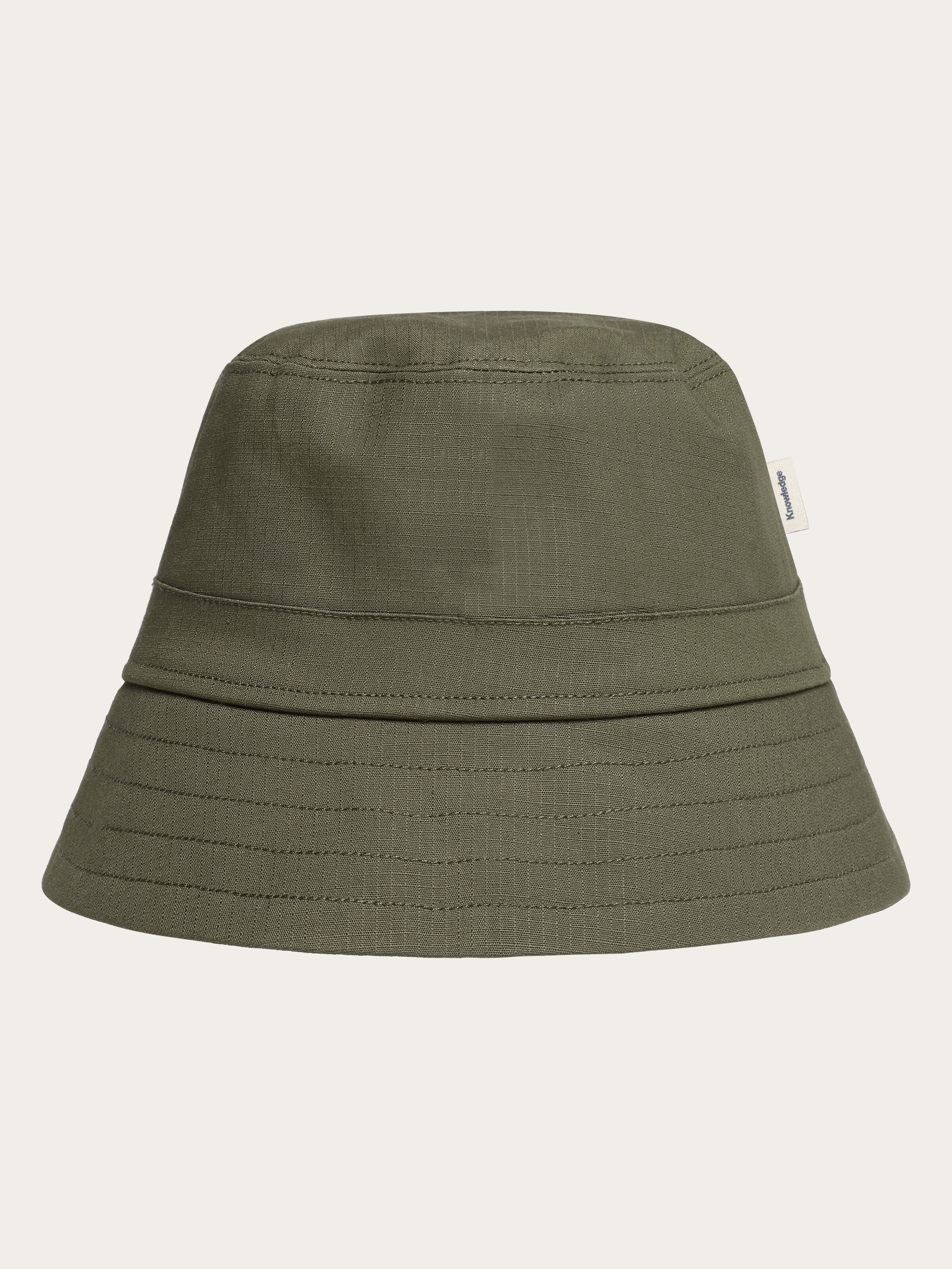 Ripstop bucket hat - GOTS/Vegan - Burned Olive - Image 2