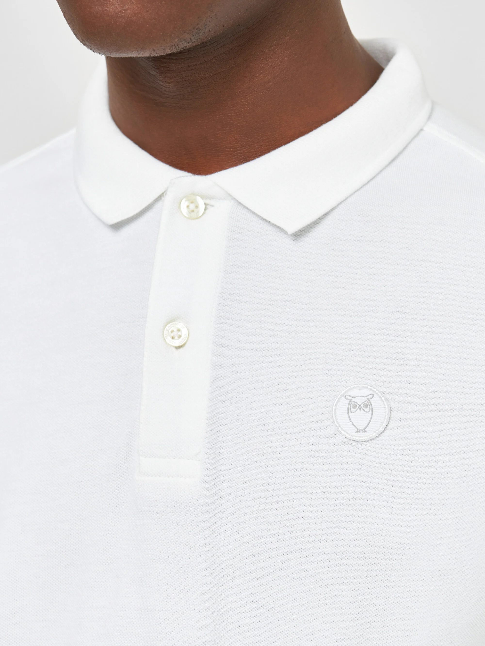 Basic badge polo - Bright White - Image 4