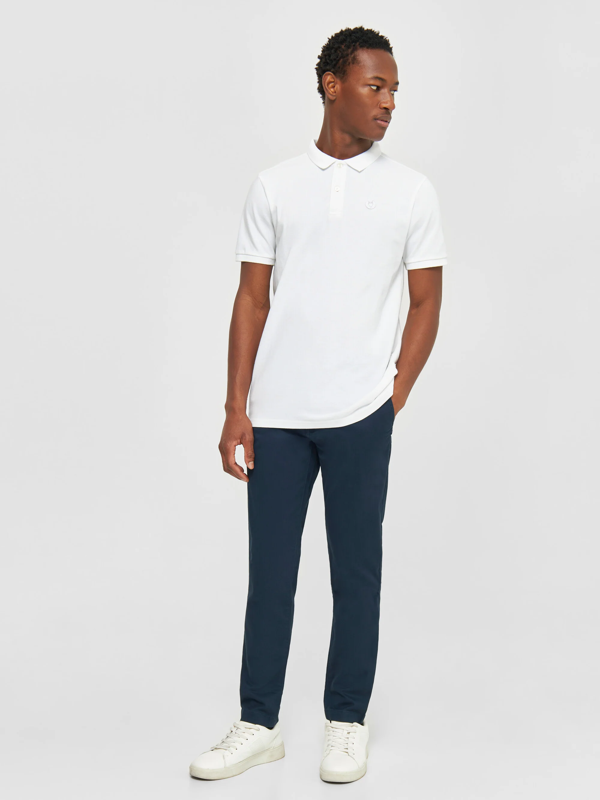 Basic badge polo - Bright White - Image 5