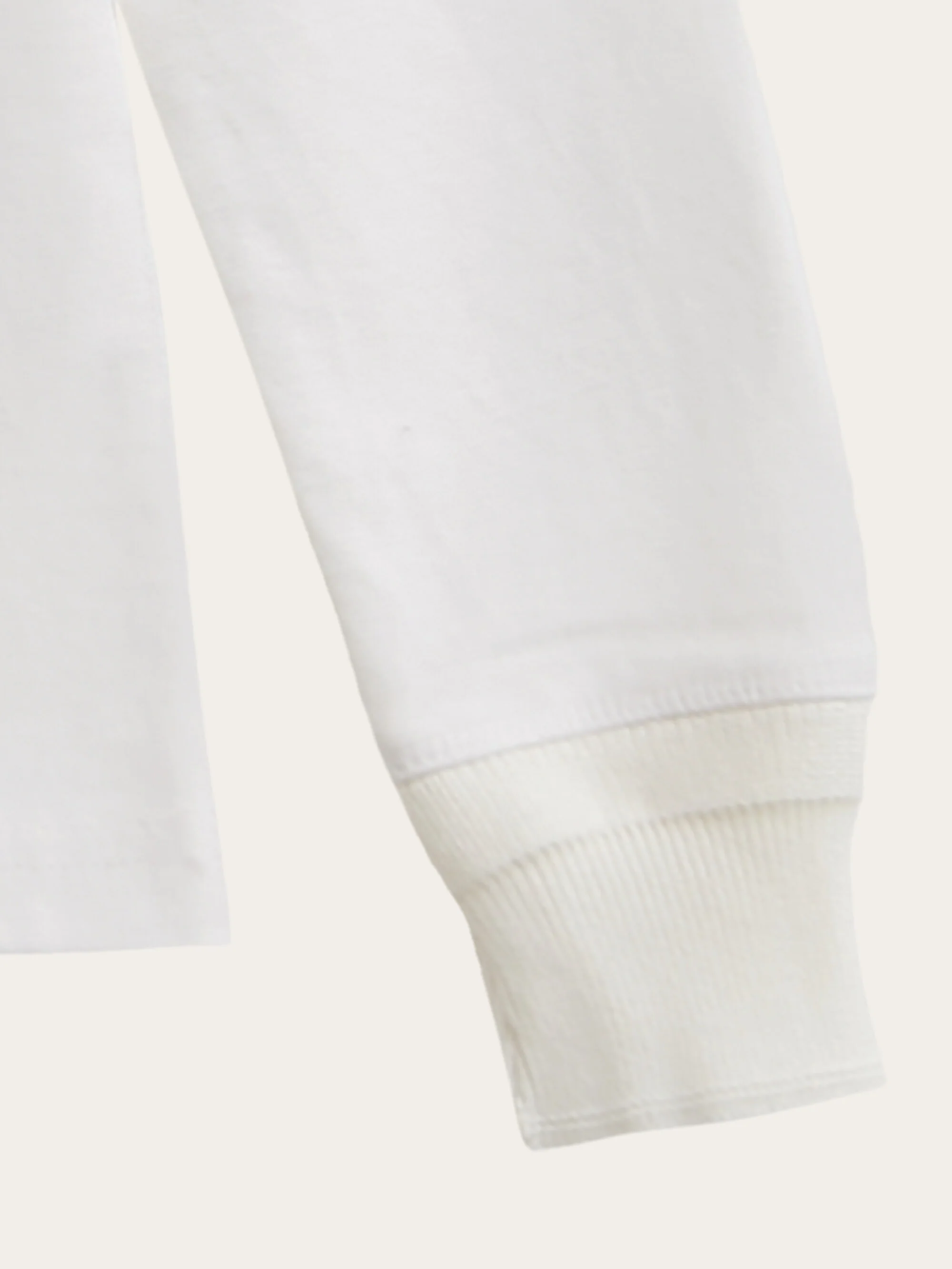 Slim long sleeve henley - GOTS/Vegan - Bright White - Image 5