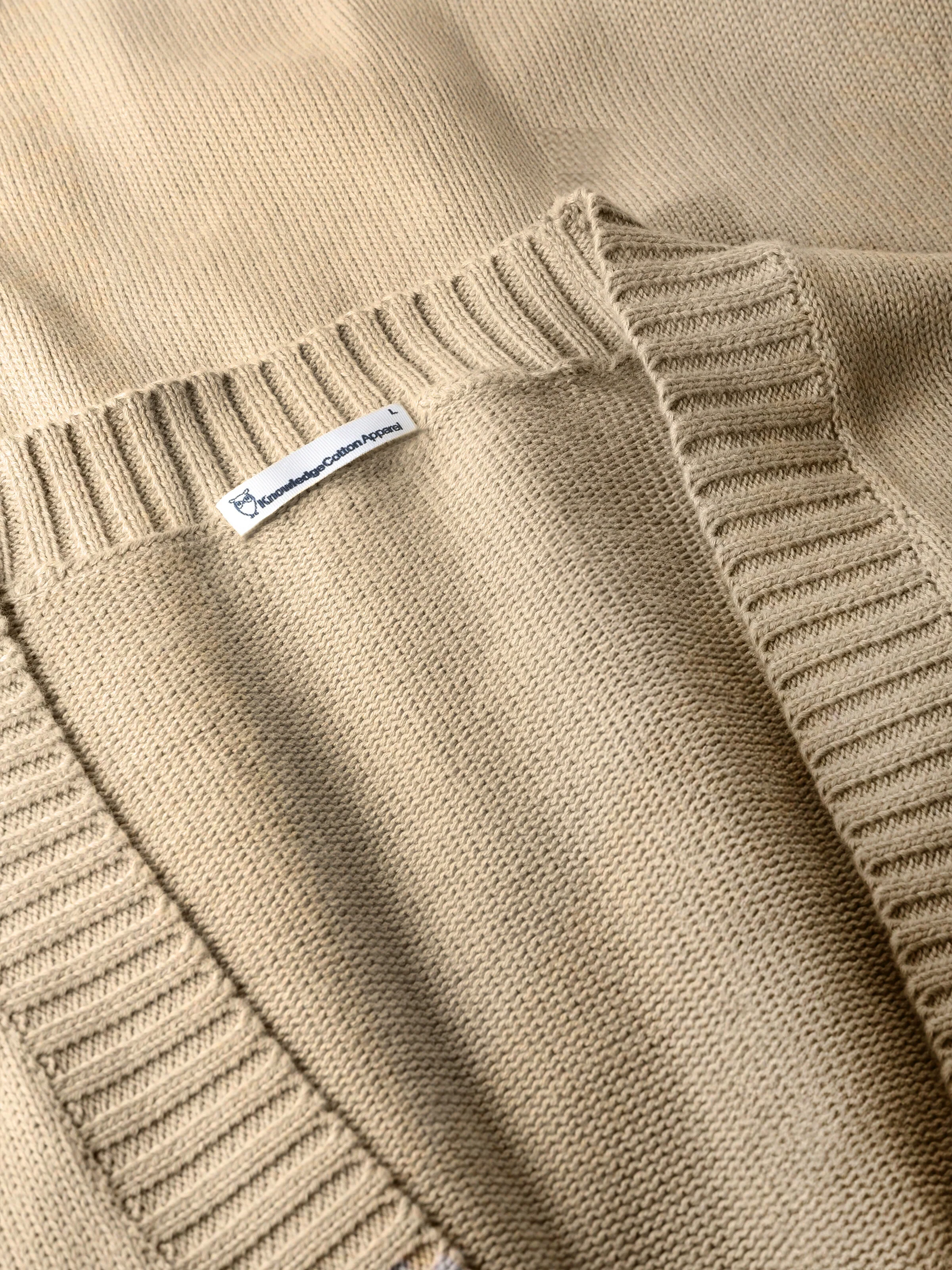 SOS Jacquard knitted Cardigan GOTS/Vegan - Light feather gray - Image 4