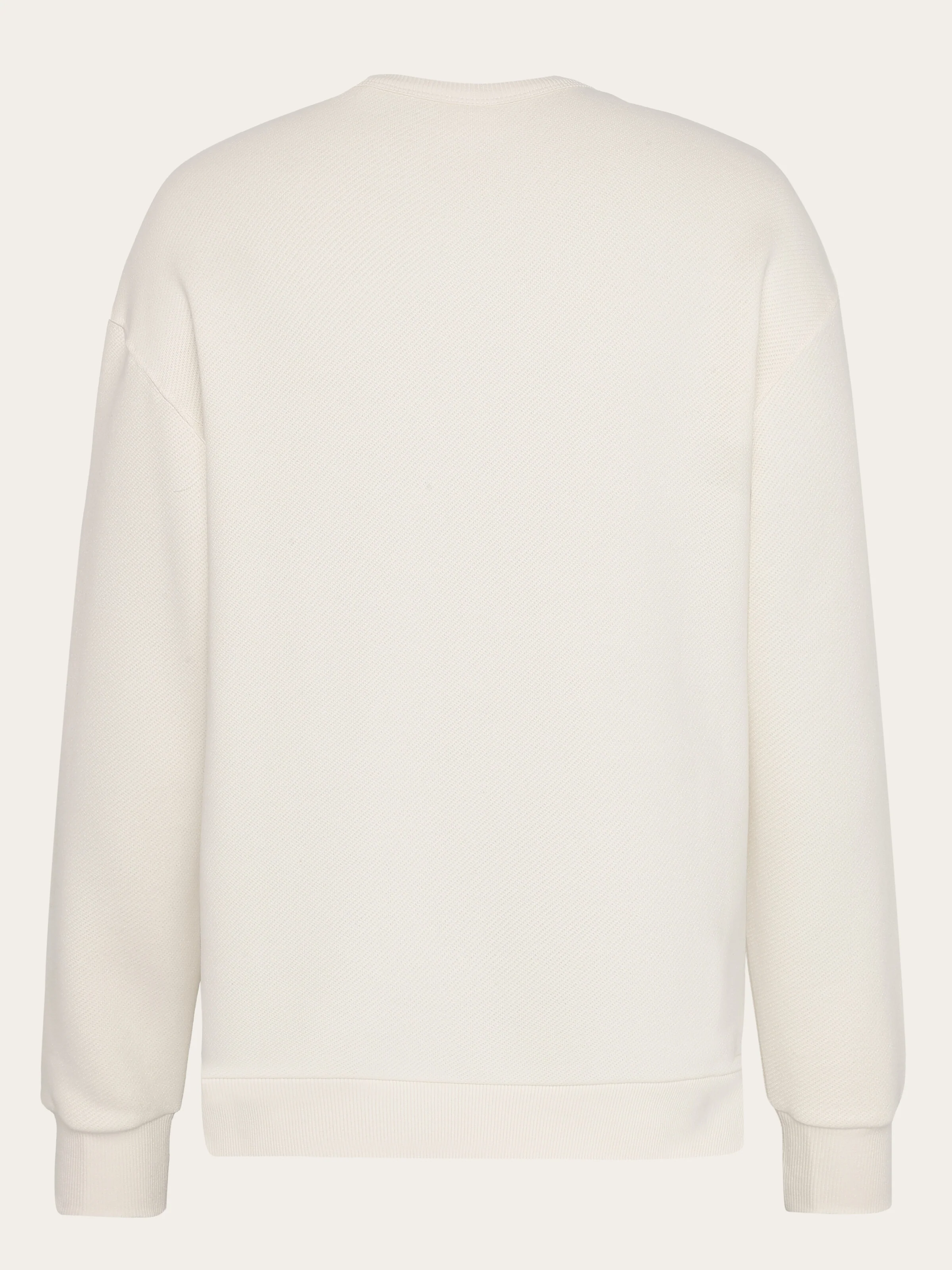 Straight fit sweat with embroidery at chest - Egret - Image 3