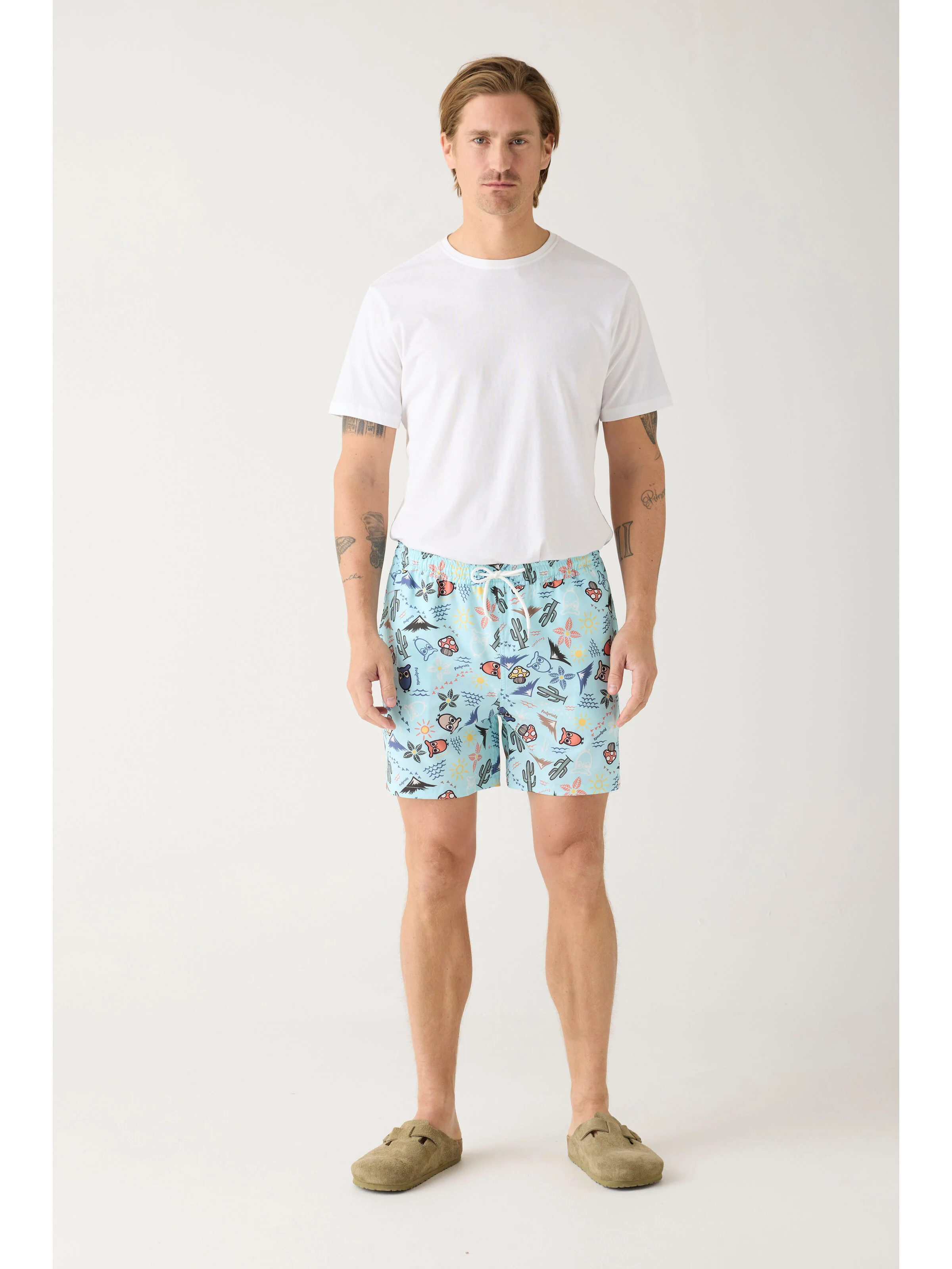 Stretch AOP swimshorts - GRS/Vegan - Light Blue - Image 5