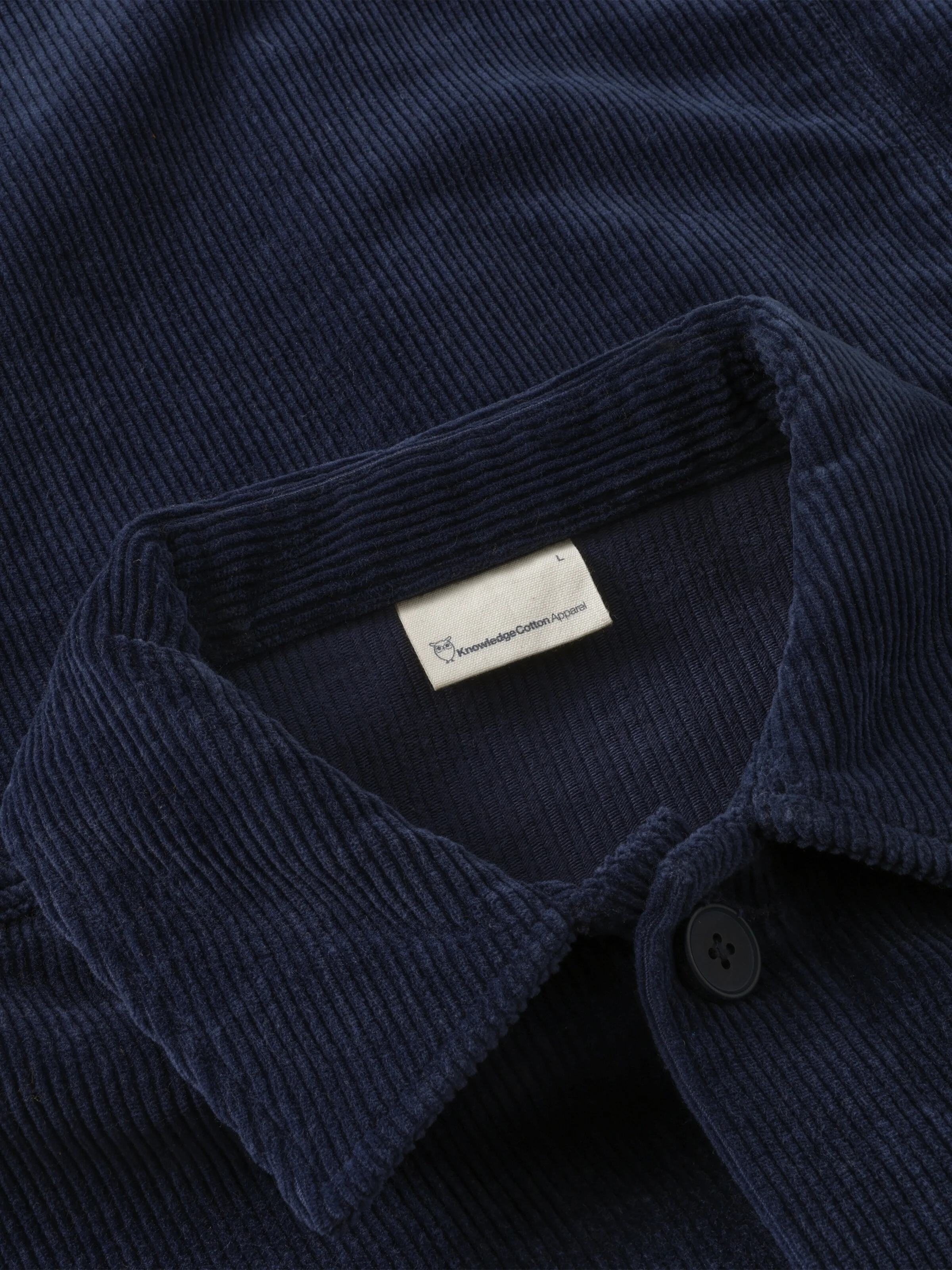 Stretched 8-wales corduroy overshirt - Night Sky - Image 3