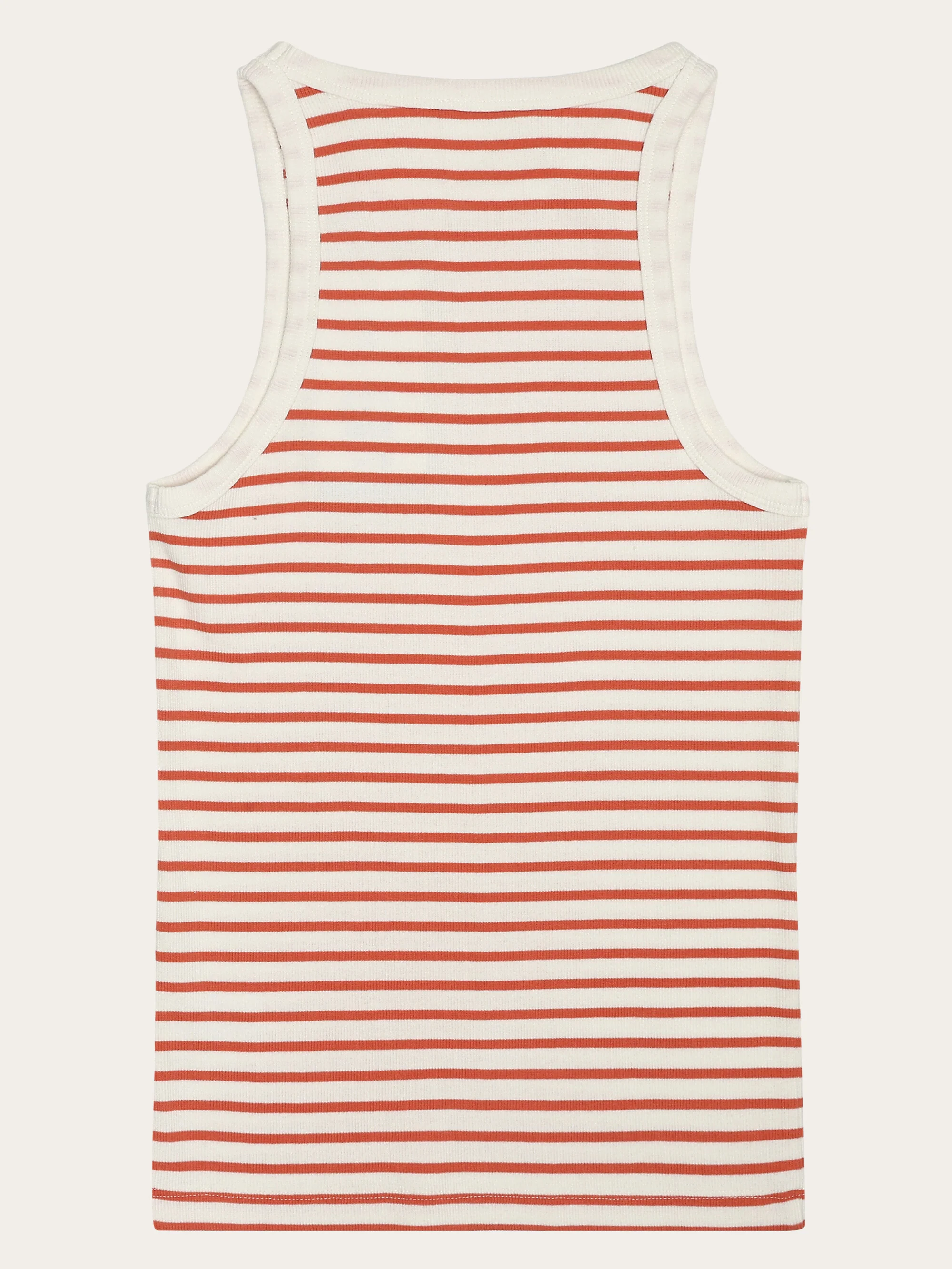 Striped racer rib top - Red Stripe - Image 3