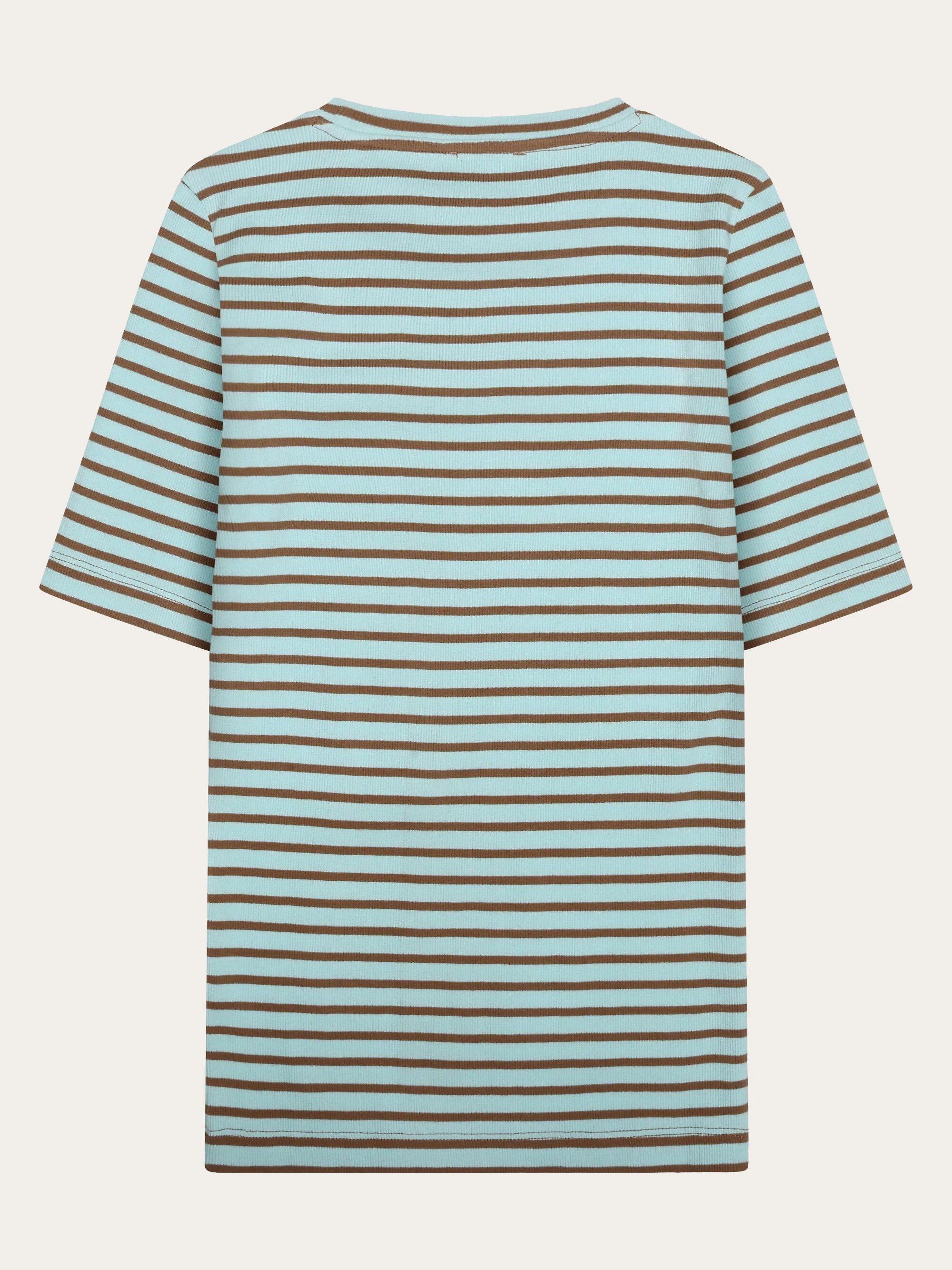 Striped rib t-shirt - Light Blue Stripe - Image 3
