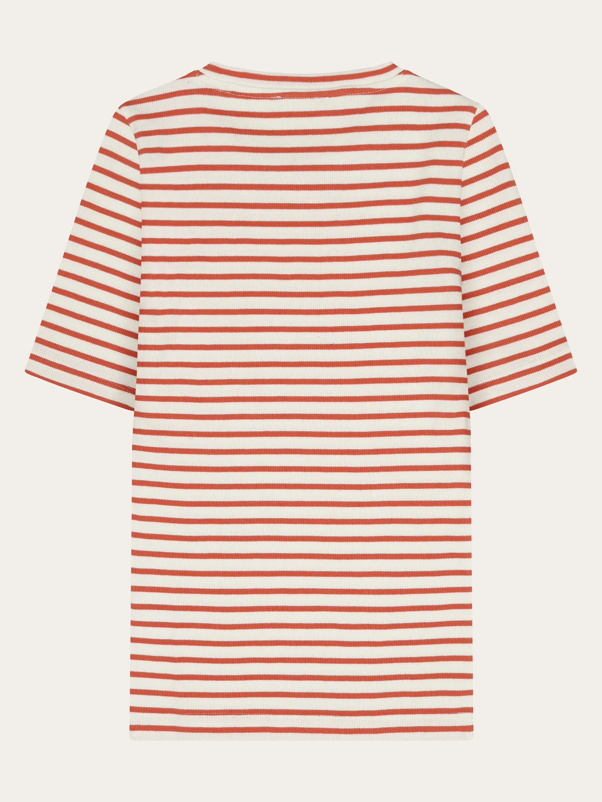 Striped rib t-shirt - Red Stripe - Image 3