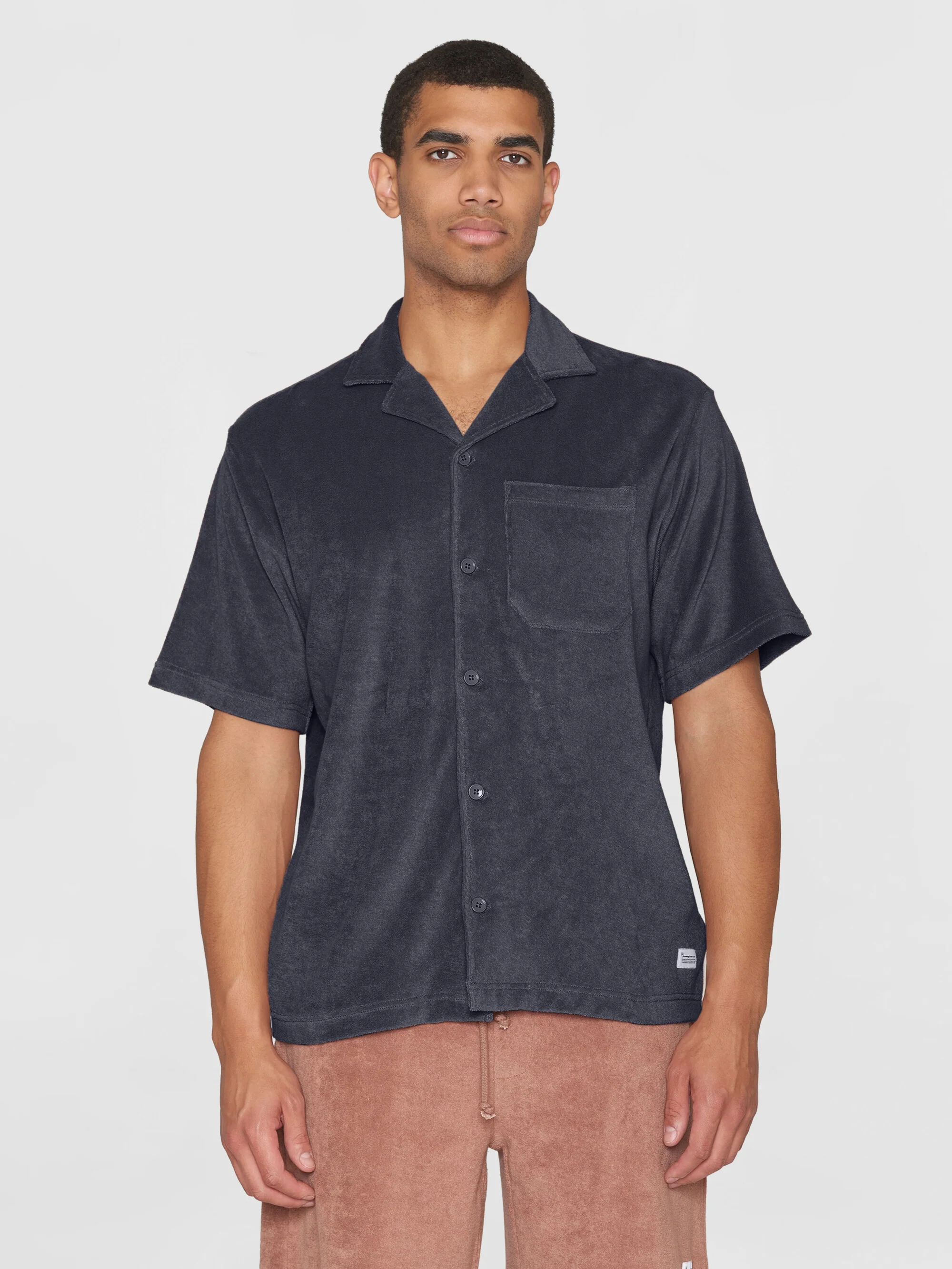 Terry loose short sleeve shirt - Night Sky - Image 2